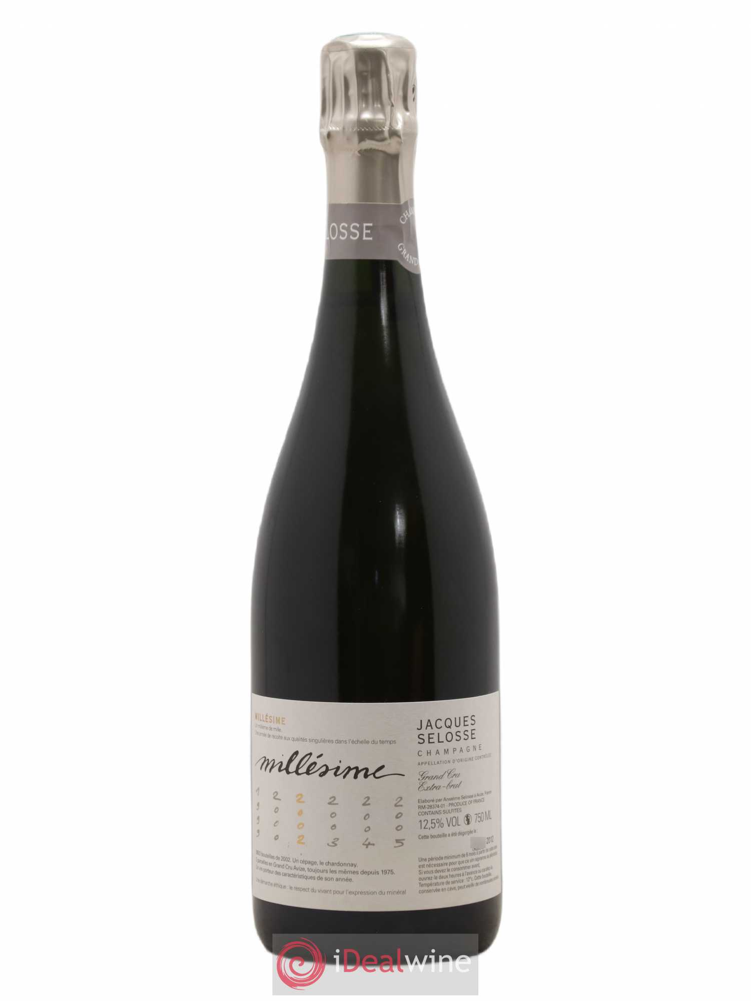 Grand Cru Blanc de Blancs Brut Jacques Selosse 2002 - Lot de 1 bouteille - 0