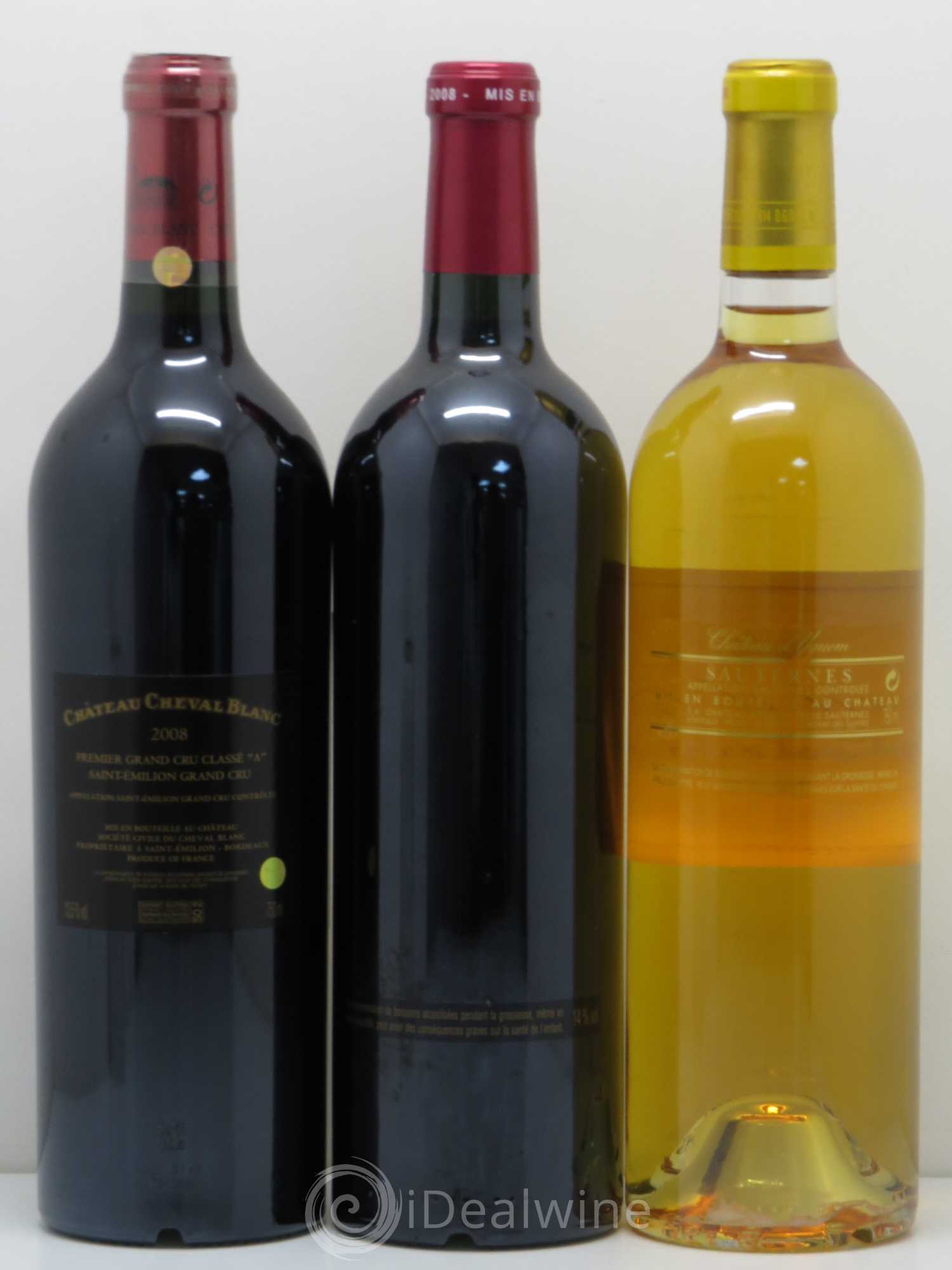 Caisse Collection Duclot 2008 (1 Haut-Brion, 1 Mission haut-brion, 1 Margaux, 1 Latour, 1 Lafite Rothschild, 1 Mouton Rothschild, 1 Pétrus, 1 Cheval Blanc 1 Yquem) 2008 - Posten von 1 Flasche - 6
