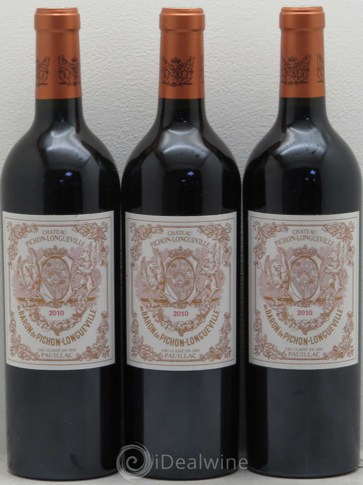 Pichon Longueville Baron 2ème Grand Cru Classé 2010 - Lot de 3 bouteilles - 0