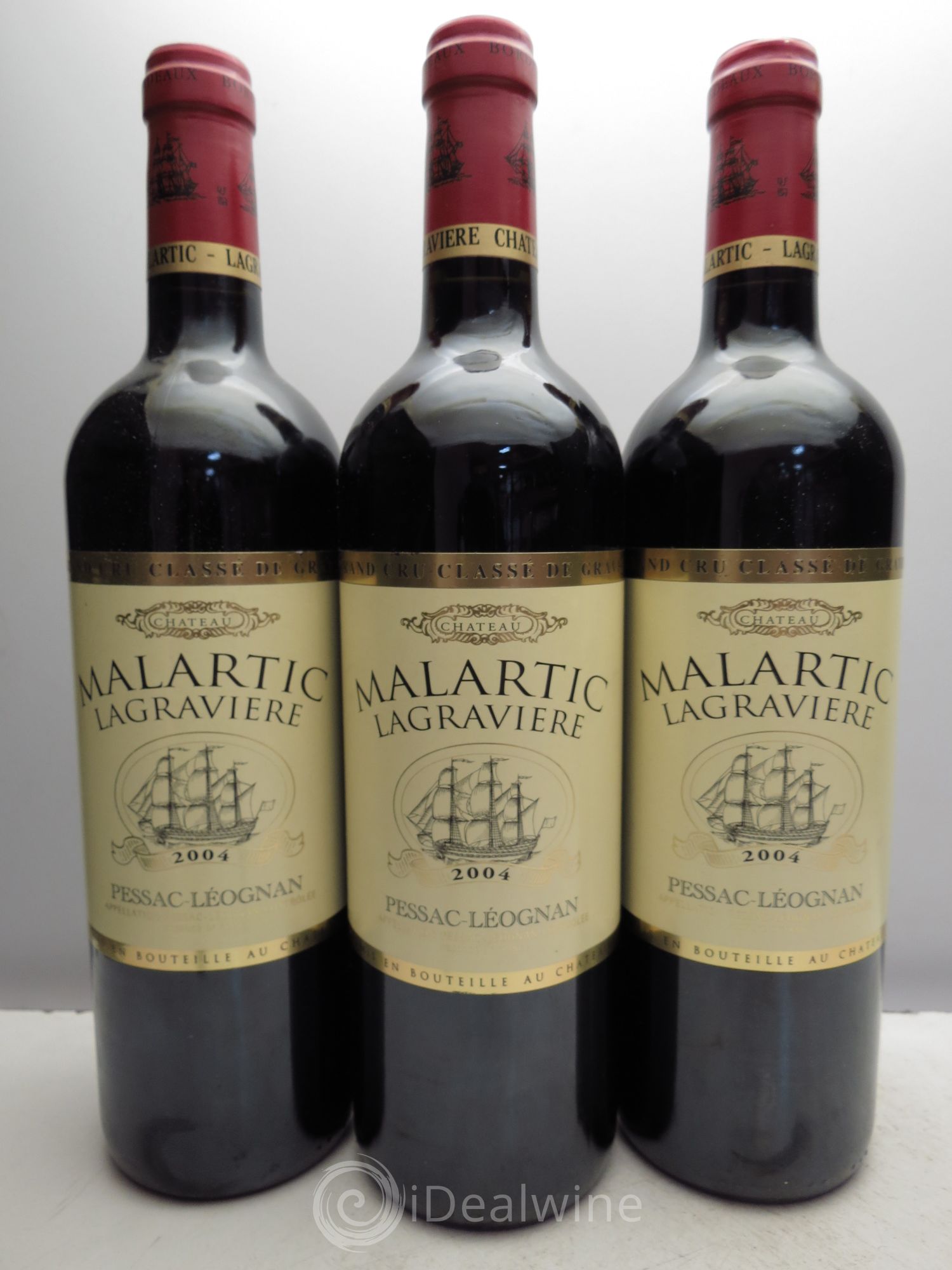 Château Malartic-Lagravière Cru Classé de Graves 2004 - Lot de 3 bouteilles - 0