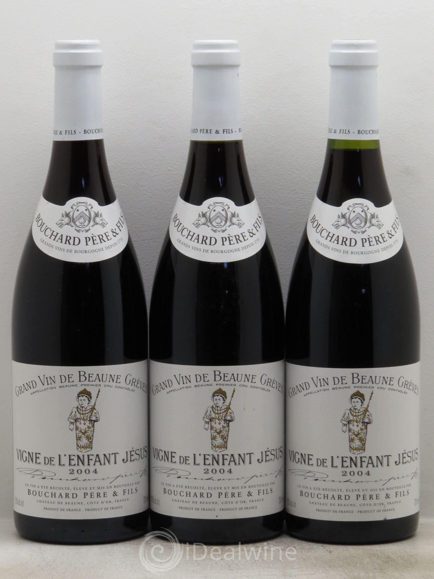 Beaune 1er Cru Grèves - Vigne de l'Enfant Jésus Bouchard Père & Fils 2004 - Lot de 3 bouteilles - 0
