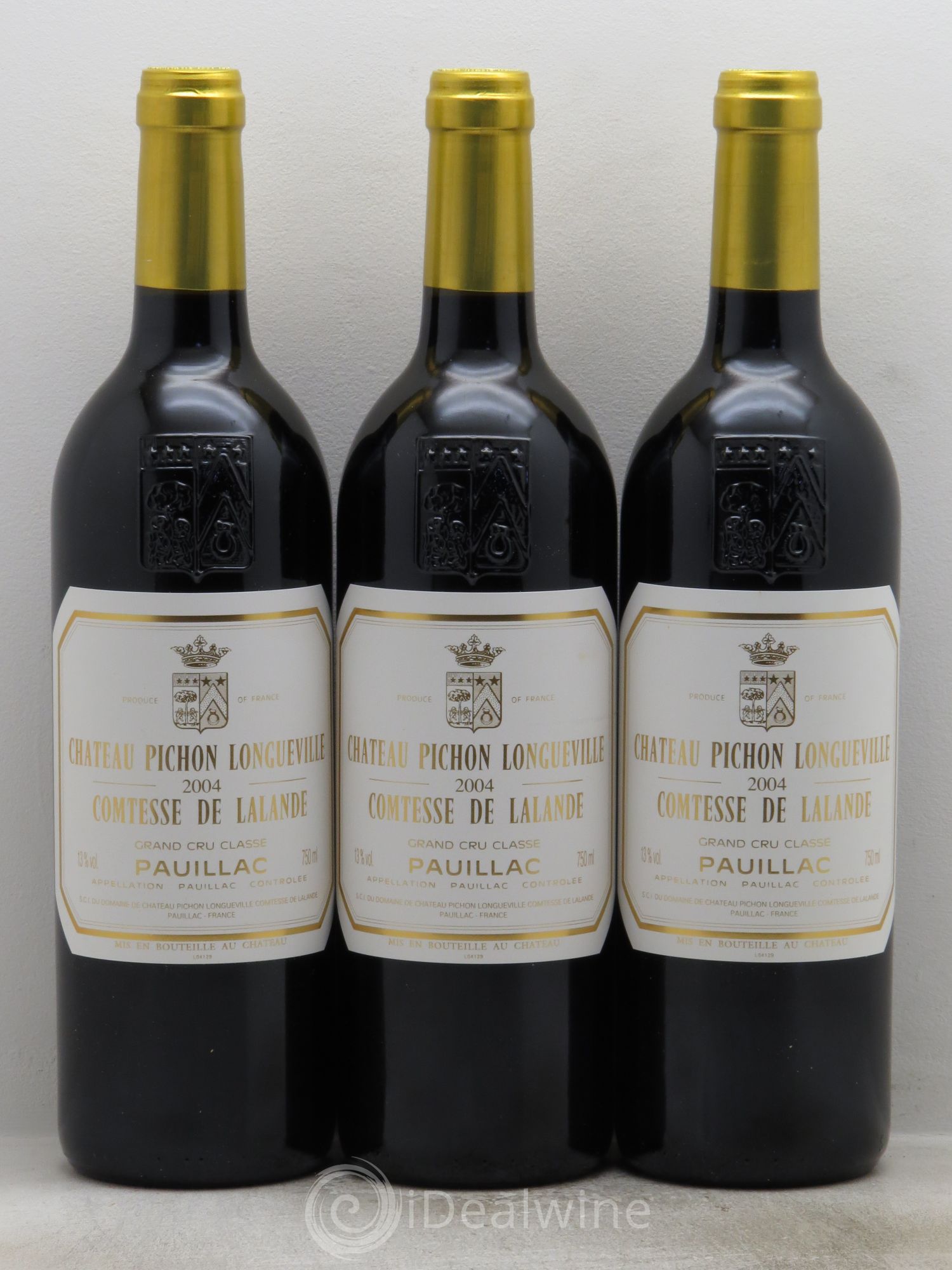Château Pichon Longueville Comtesse de Lalande 2ème Grand Cru Classé 2004 - Lot de 3 bouteilles - 0