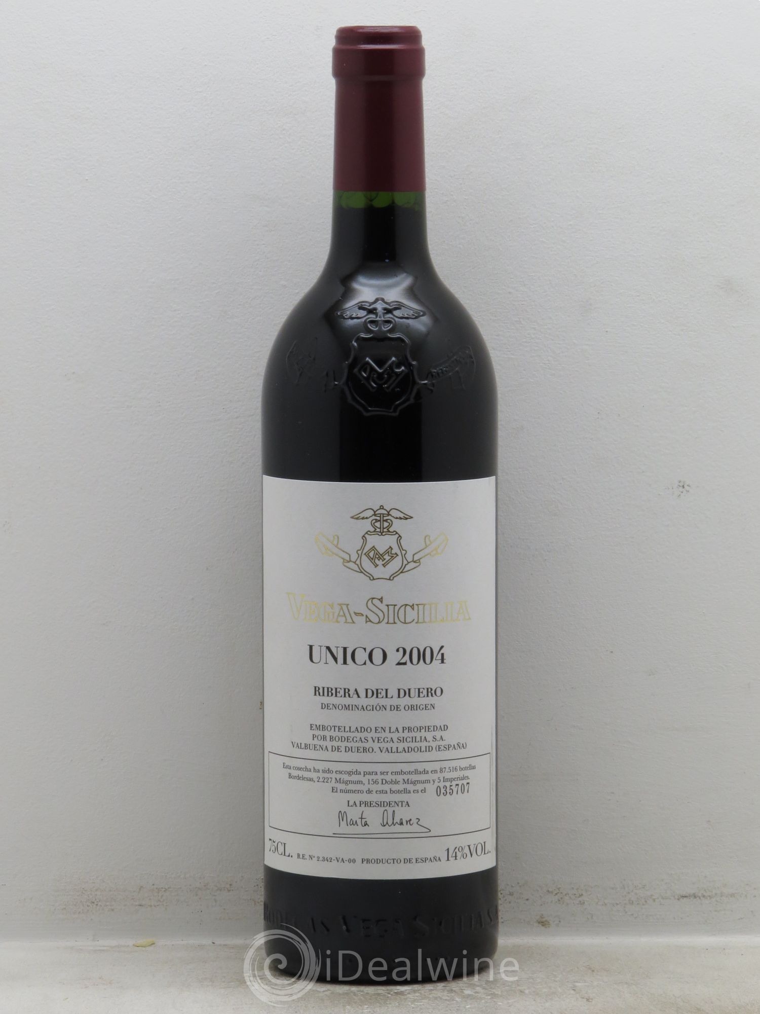 Ribera Del Duero DO Vega Sicilia Unico Famille Alvarez 2004 - Lot de 1 bouteille - 0