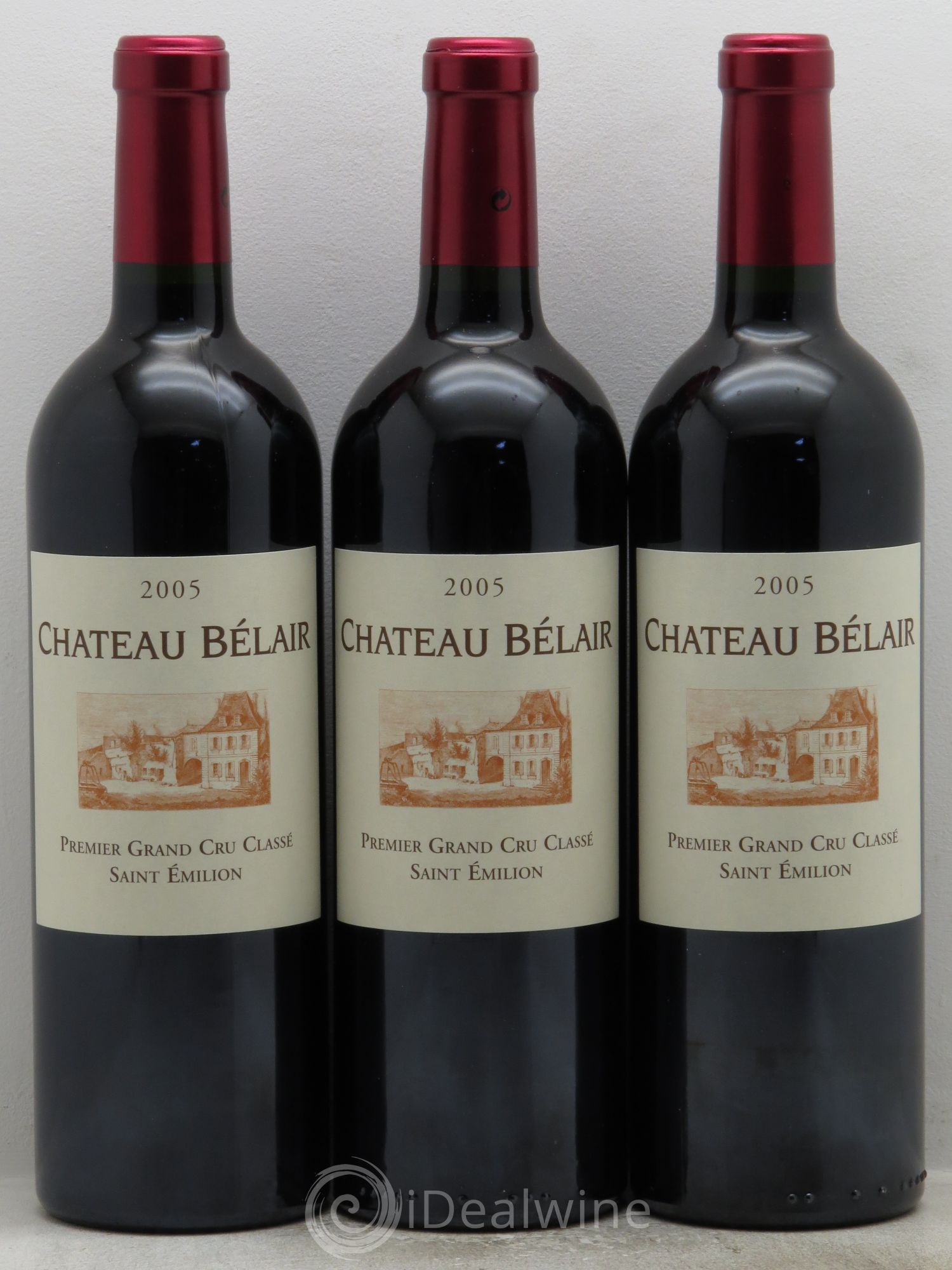 Château Belair (Belair-Monange) 1er Grand Cru Classé B 2005 - Lot de 3 bouteilles - 0