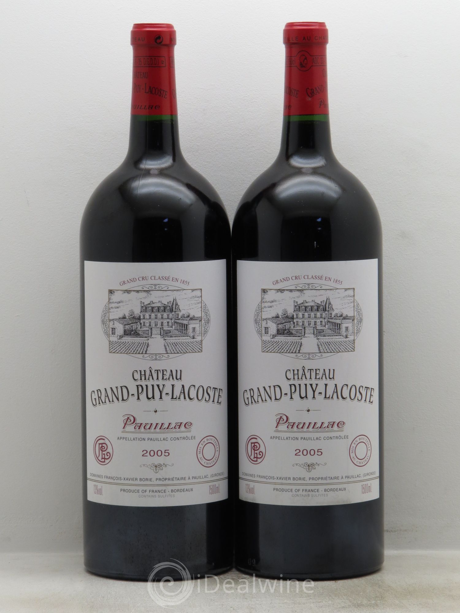 Château Grand Puy Lacoste 5ème Grand Cru Classé 2005 - Lot de 2 magnums - 0
