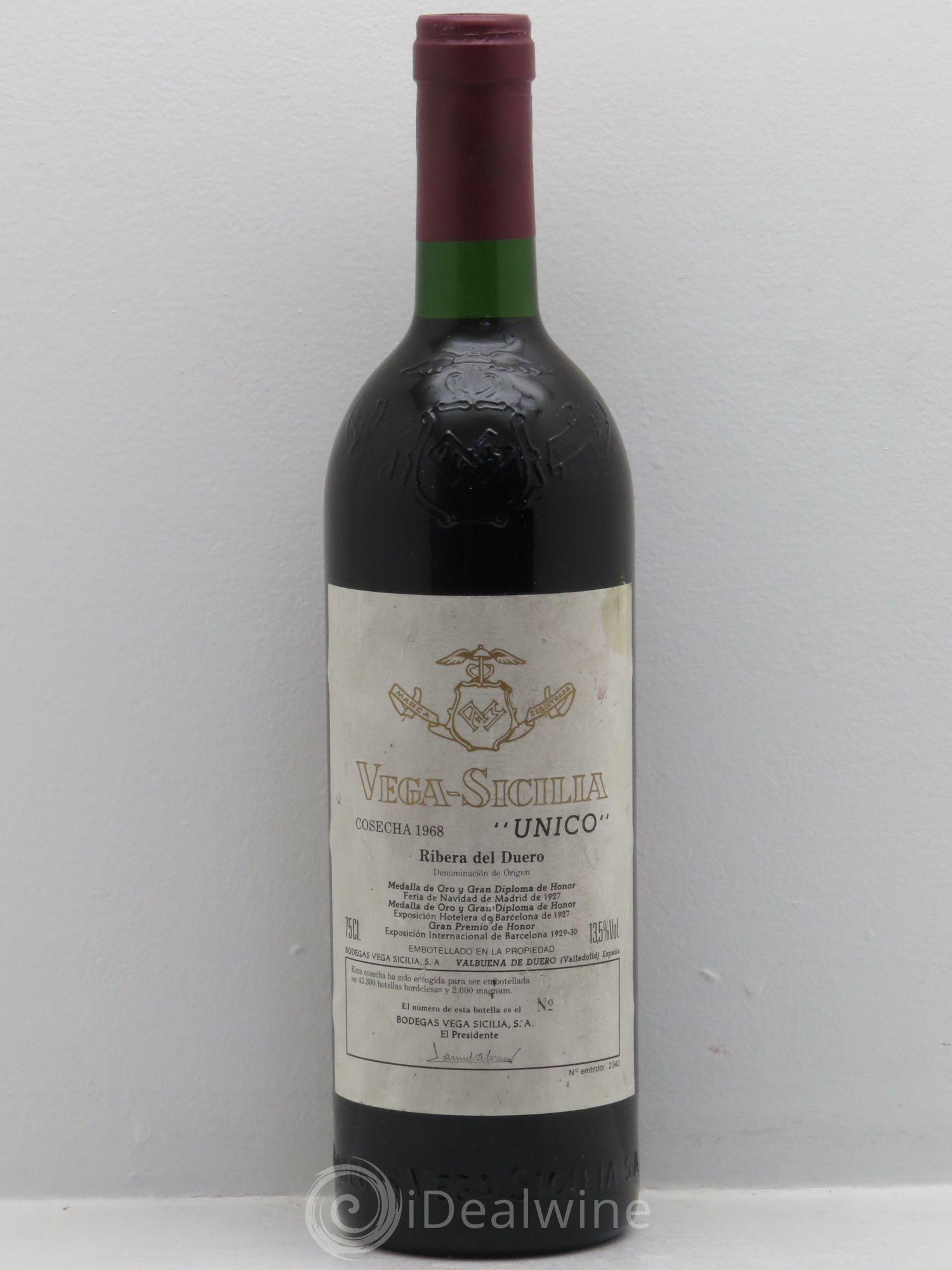 Ribera Del Duero DO Vega Sicilia Unico Famille Alvarez 1968 - Lot de 1 bouteille - 0