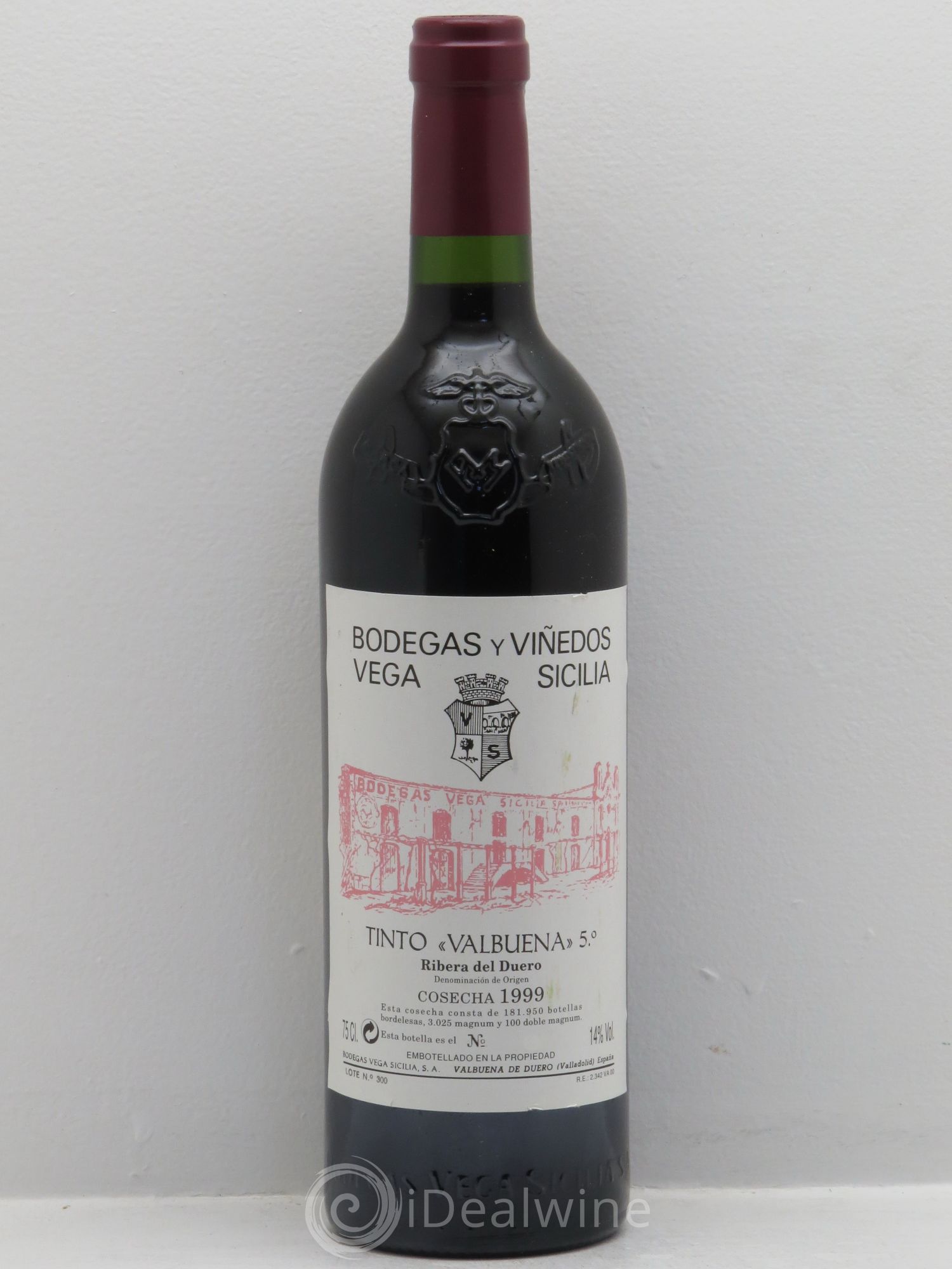 Ribera Del Duero DO Vega Sicilia Valbuena 5 ano Famille Alvarez 1999 - Lot de 1 bouteille - 0