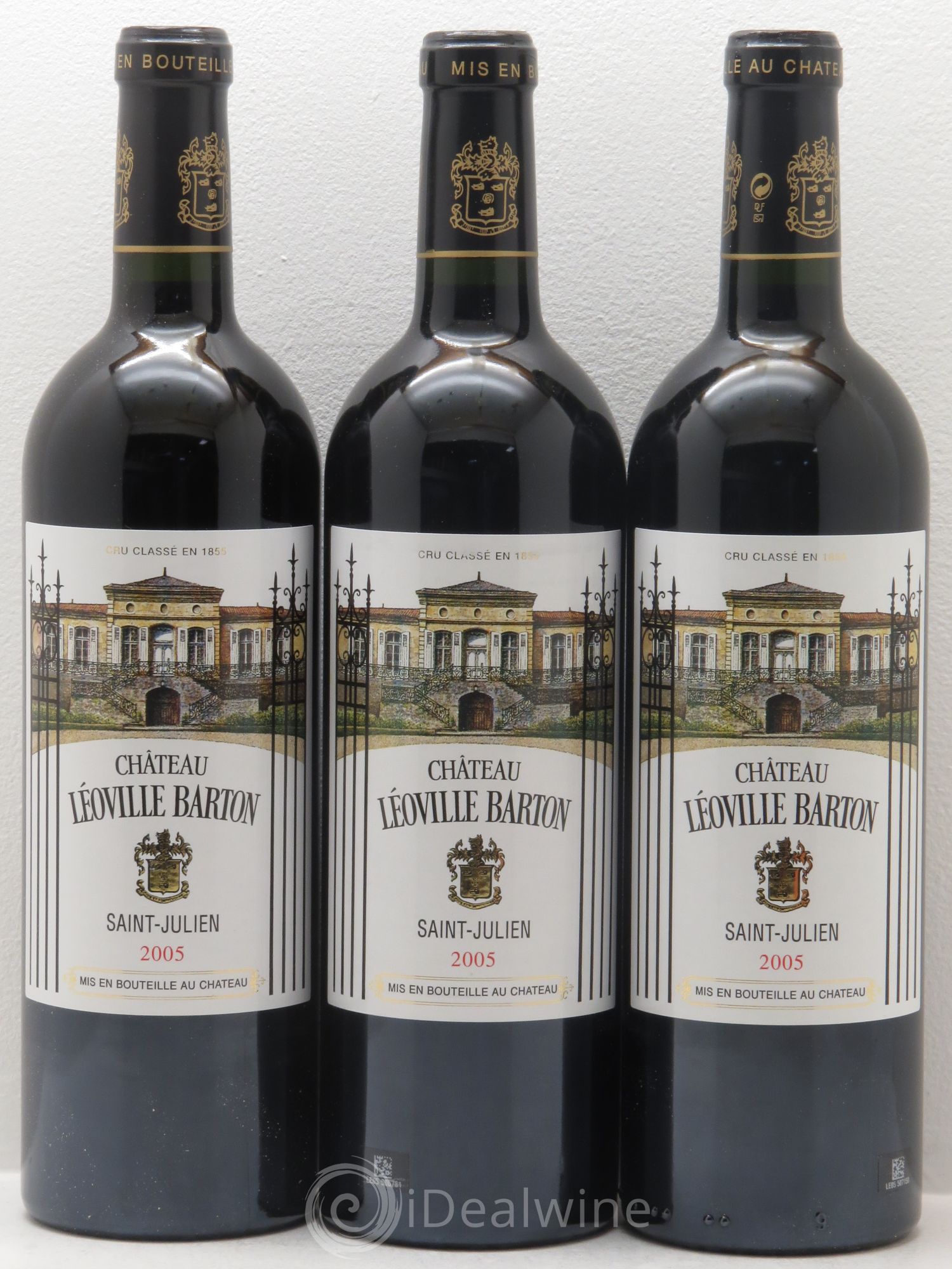 Château Léoville Barton 2ème Grand Cru Classé 2005 - Lot de 3 bouteilles - 0