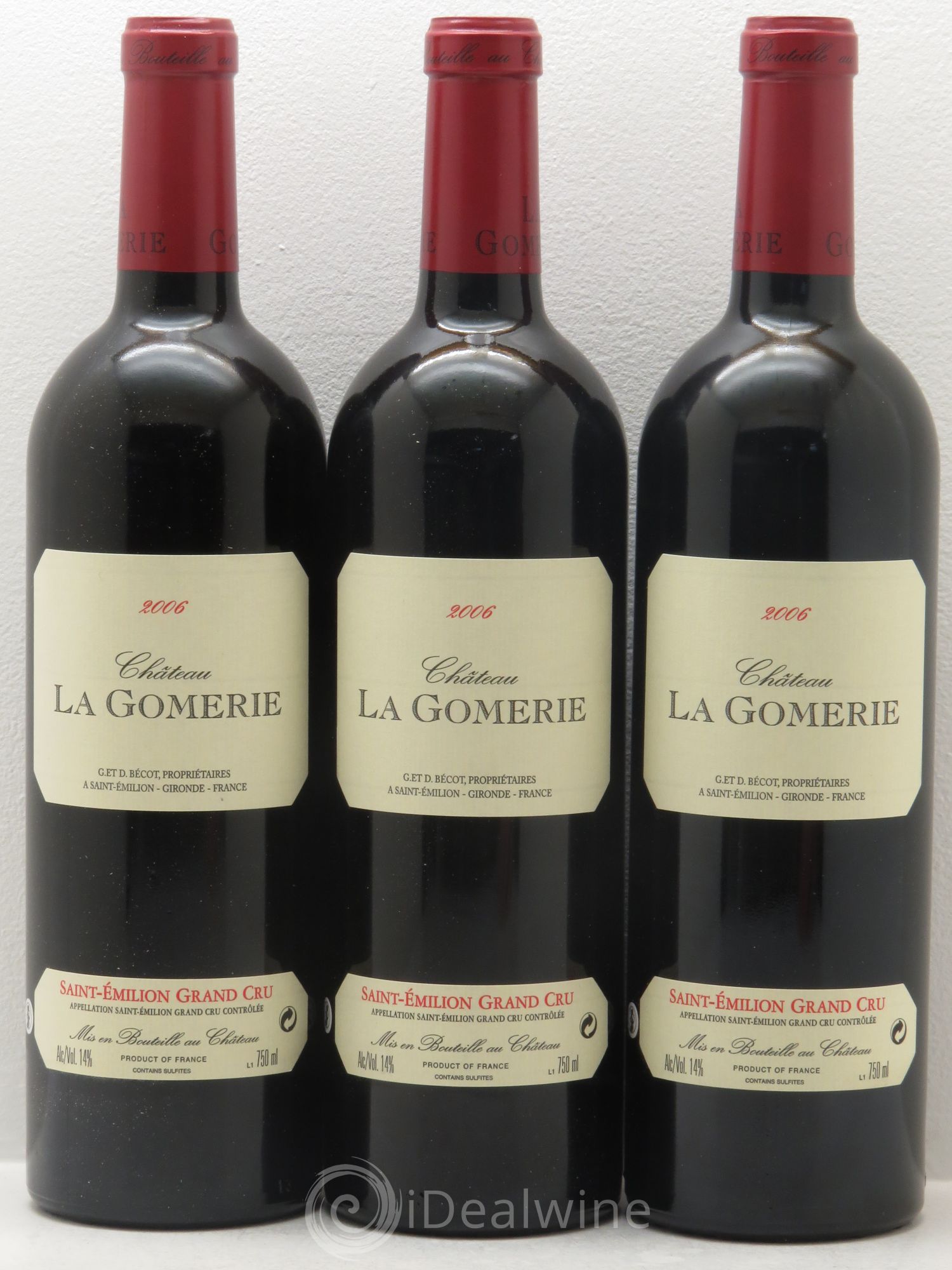Château La Gomerie 2006 - Lot de 3 bouteilles - 0