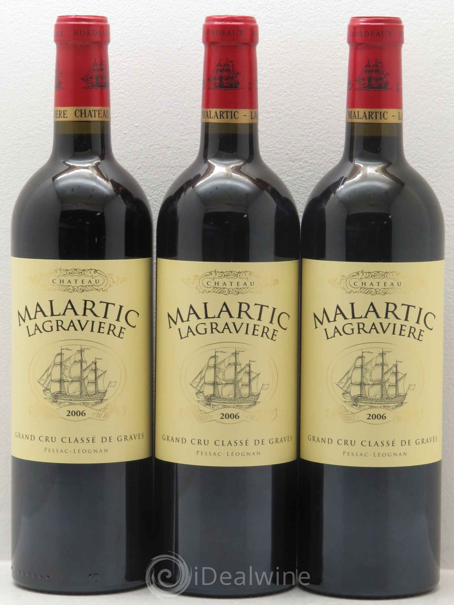Château Malartic-Lagravière Cru Classé de Graves 2006 - Lot de 3 bouteilles - 0