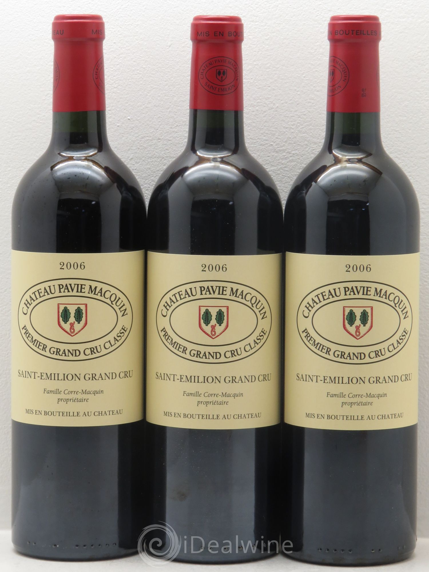 Château Pavie Macquin 1er Grand Cru Classé B 2006 - Lot de 3 bouteilles - 0