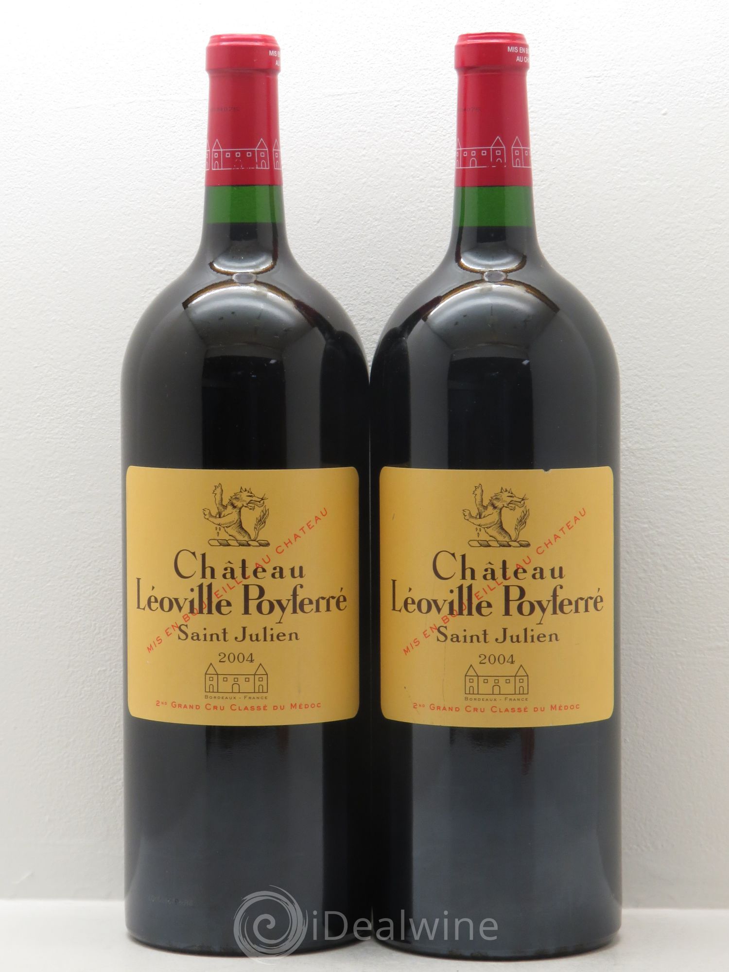 Château Léoville Poyferré 2ème Grand Cru Classé 2004 - Lot de 2 magnums - 0