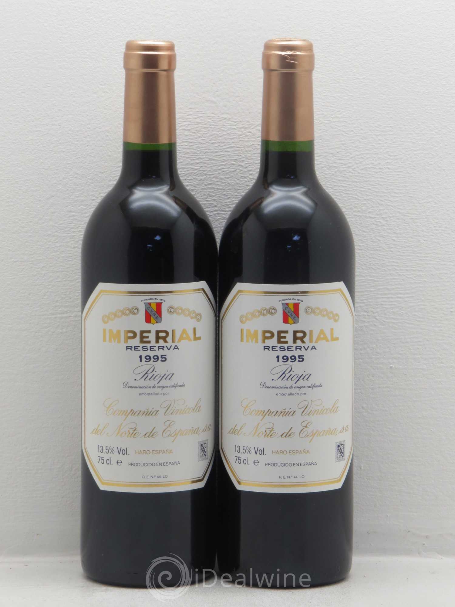 Rioja DOCA IMPERIAL Reserva Bodegas Cvne 1995 - Lot of 2 bottles - 0