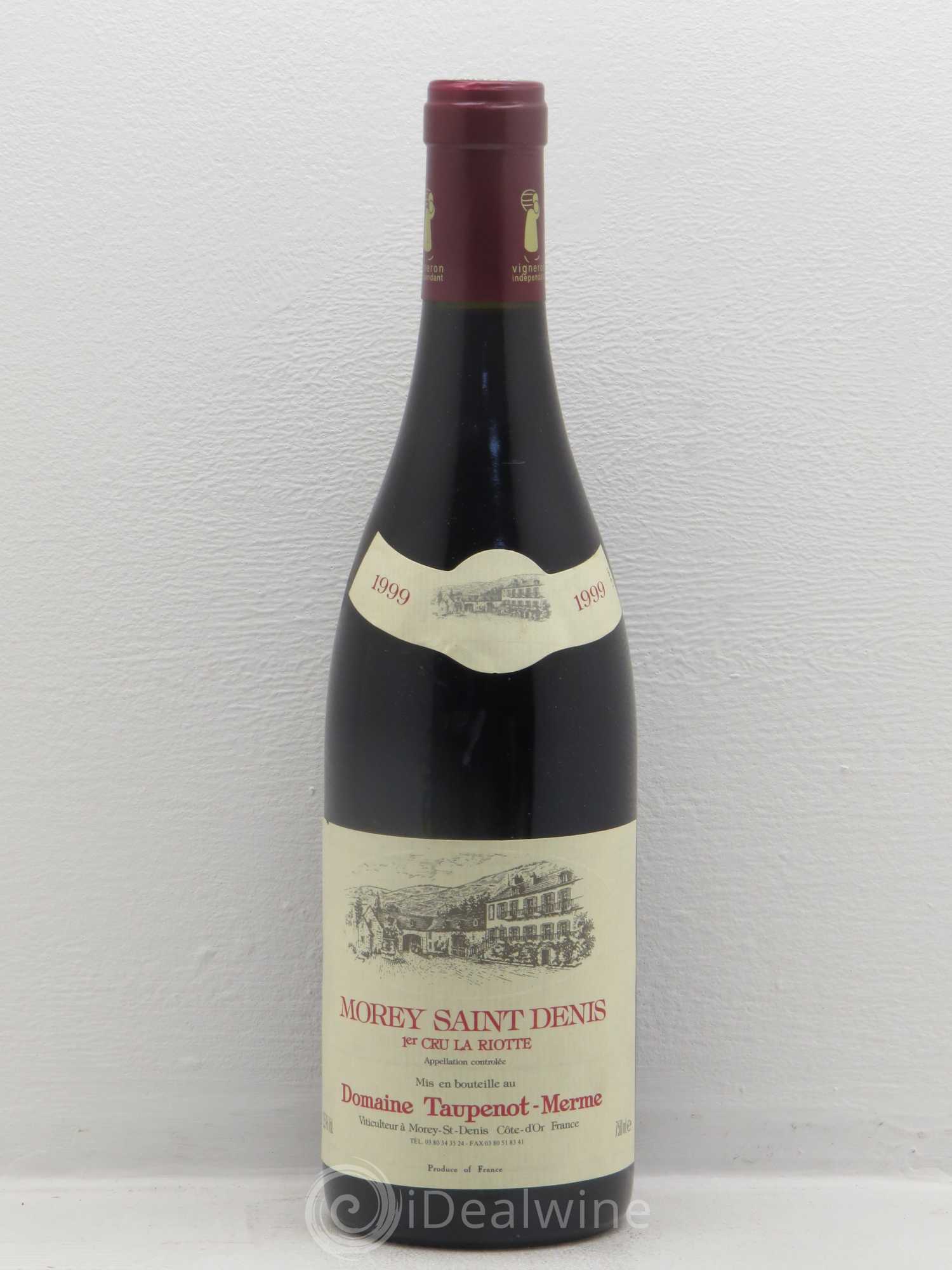 Morey-Saint-Denis 1er Cru Domaine Taupenot Merme La Riotte 1999 - Lot de 1 bouteille - 0
