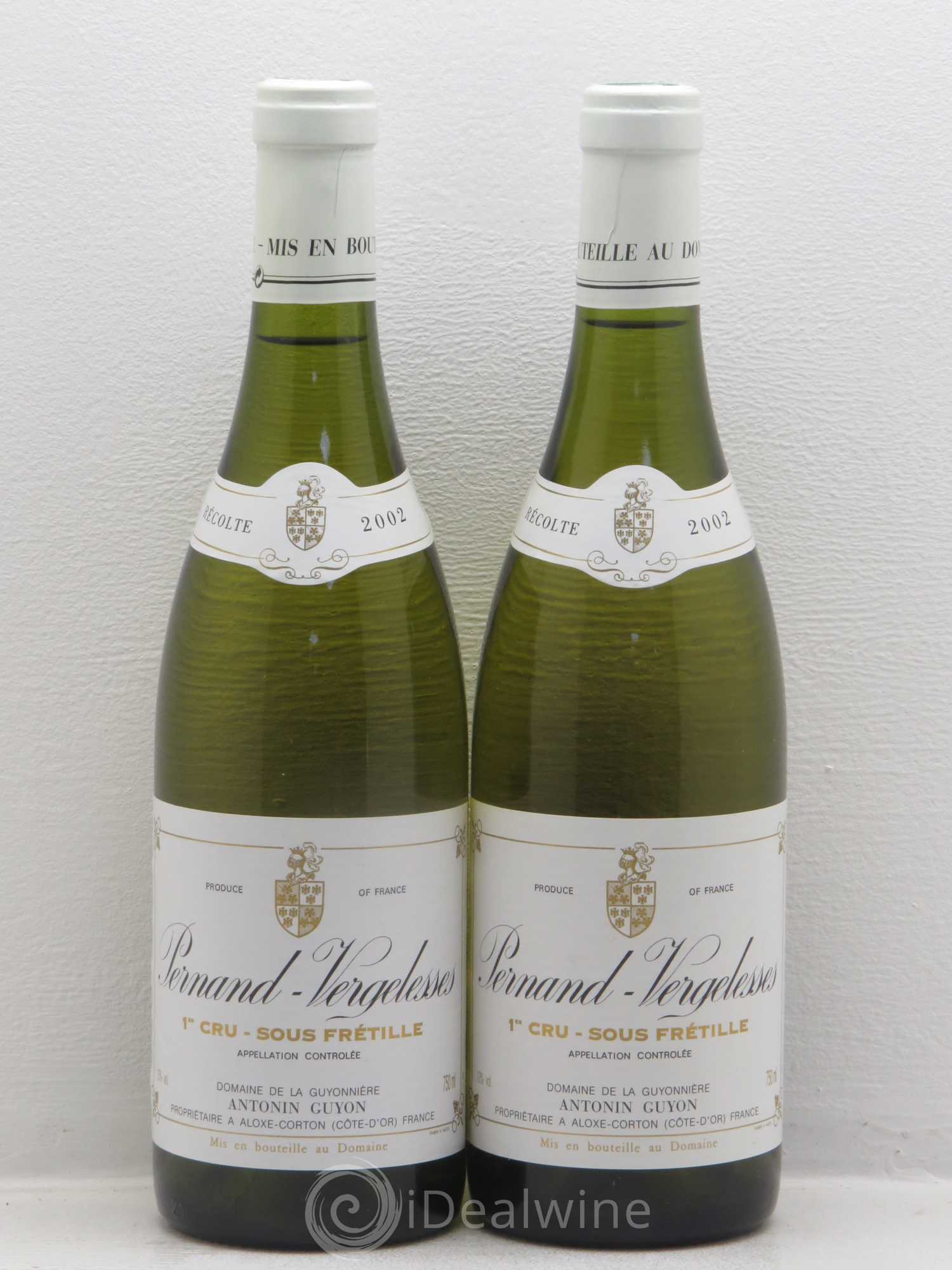 Pernand-Vergelesses 1er Cru Domaine Antonin Guyon Sous Frétille 2002 - Posten von 2 Flaschen - 0