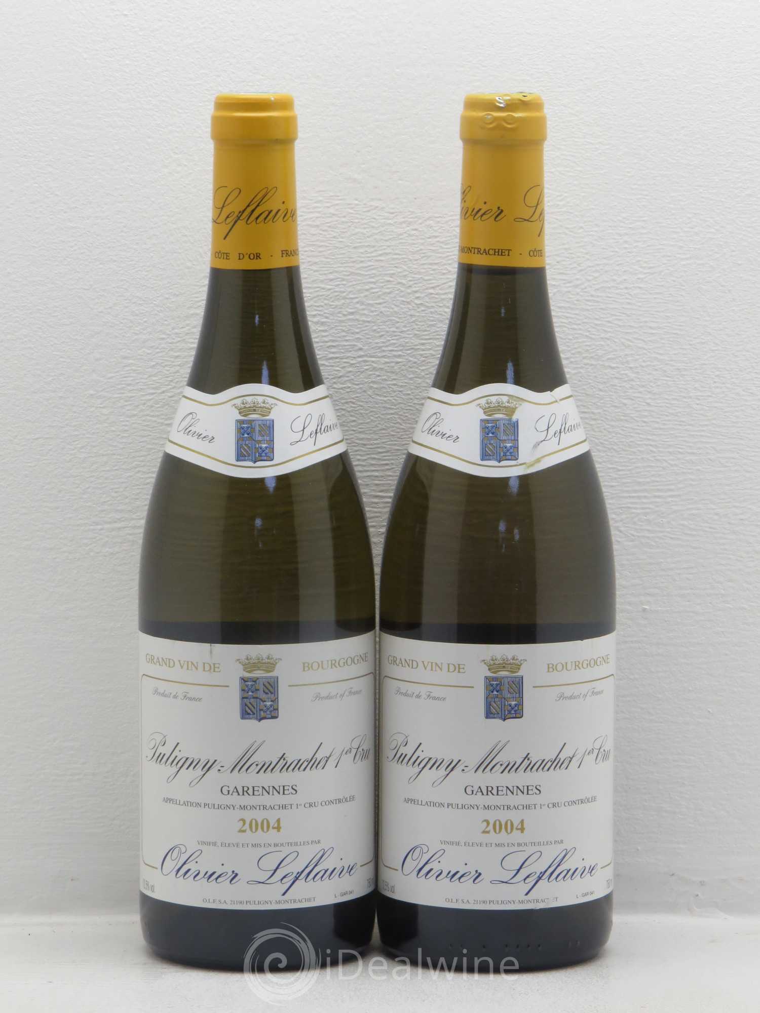 Puligny-Montrachet 1er Cru Olivier Leflaive Garennes 2004 - Posten von 2 Flaschen - 0