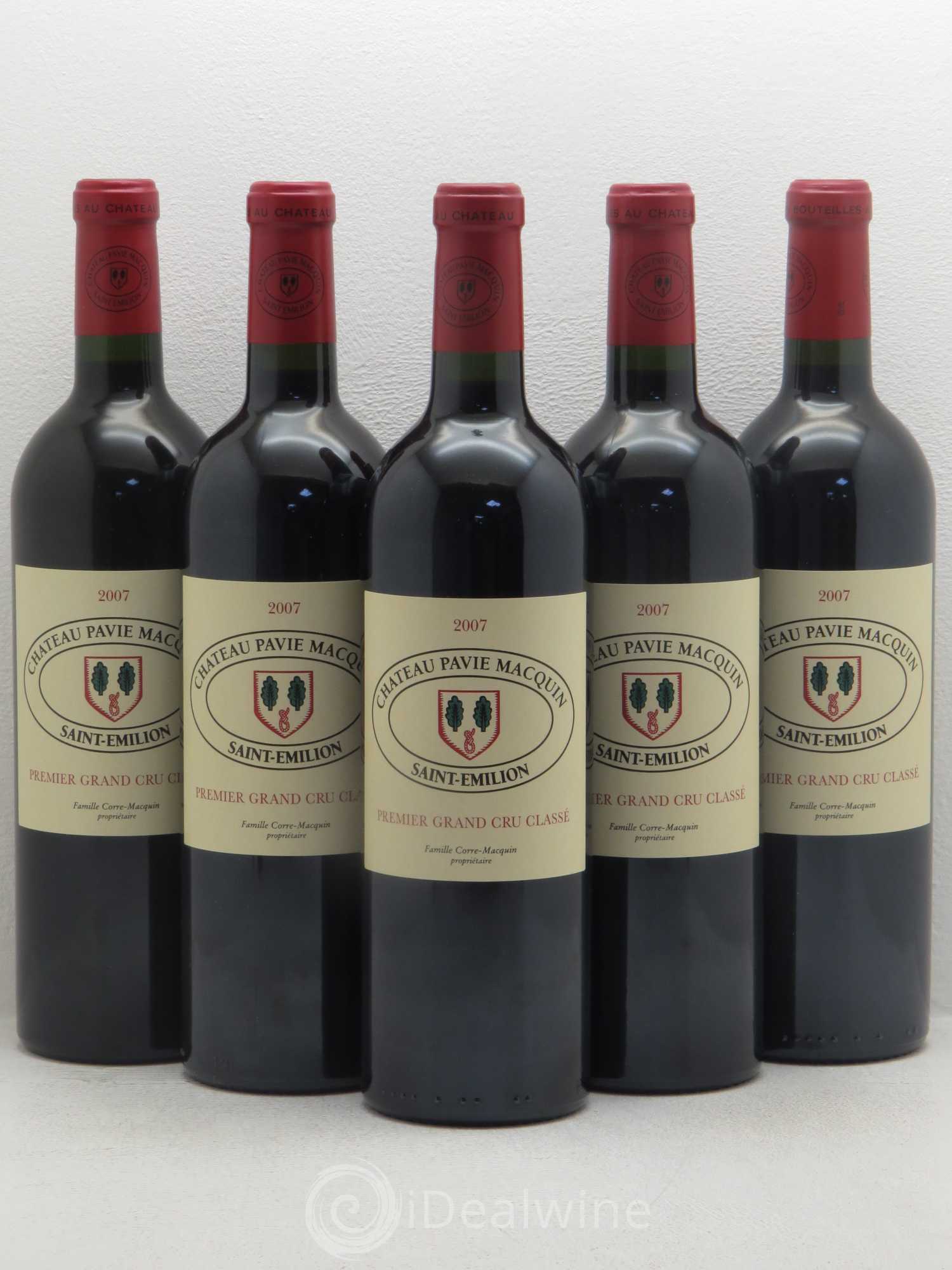 Château Pavie Macquin 1er Grand Cru Classé B 2007 - Lot de 5 bouteilles - 0
