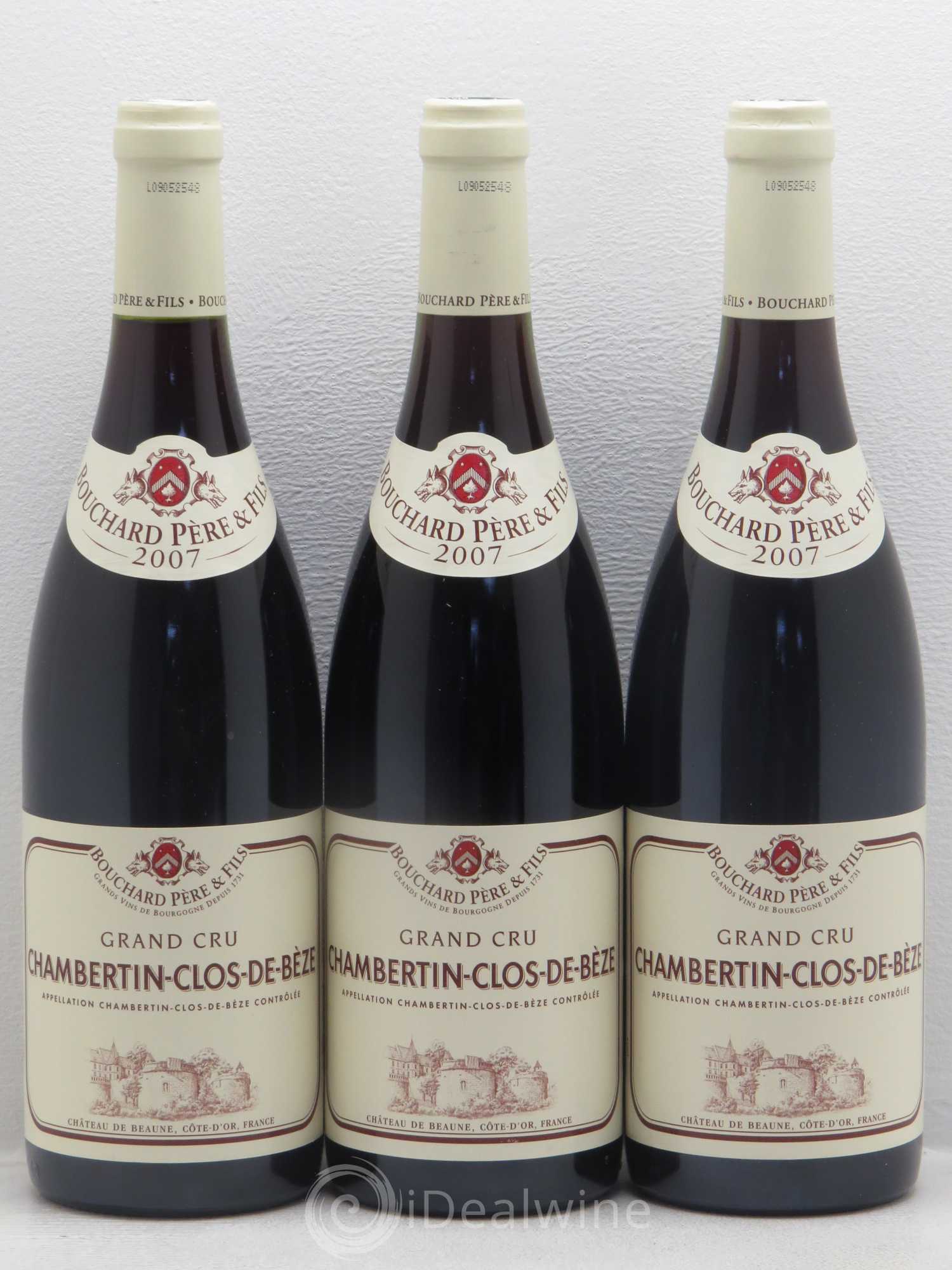 Chambertin Clos de Bèze Grand Cru Bouchard Père & Fils 2007 - Lot de 3 bouteilles - 0