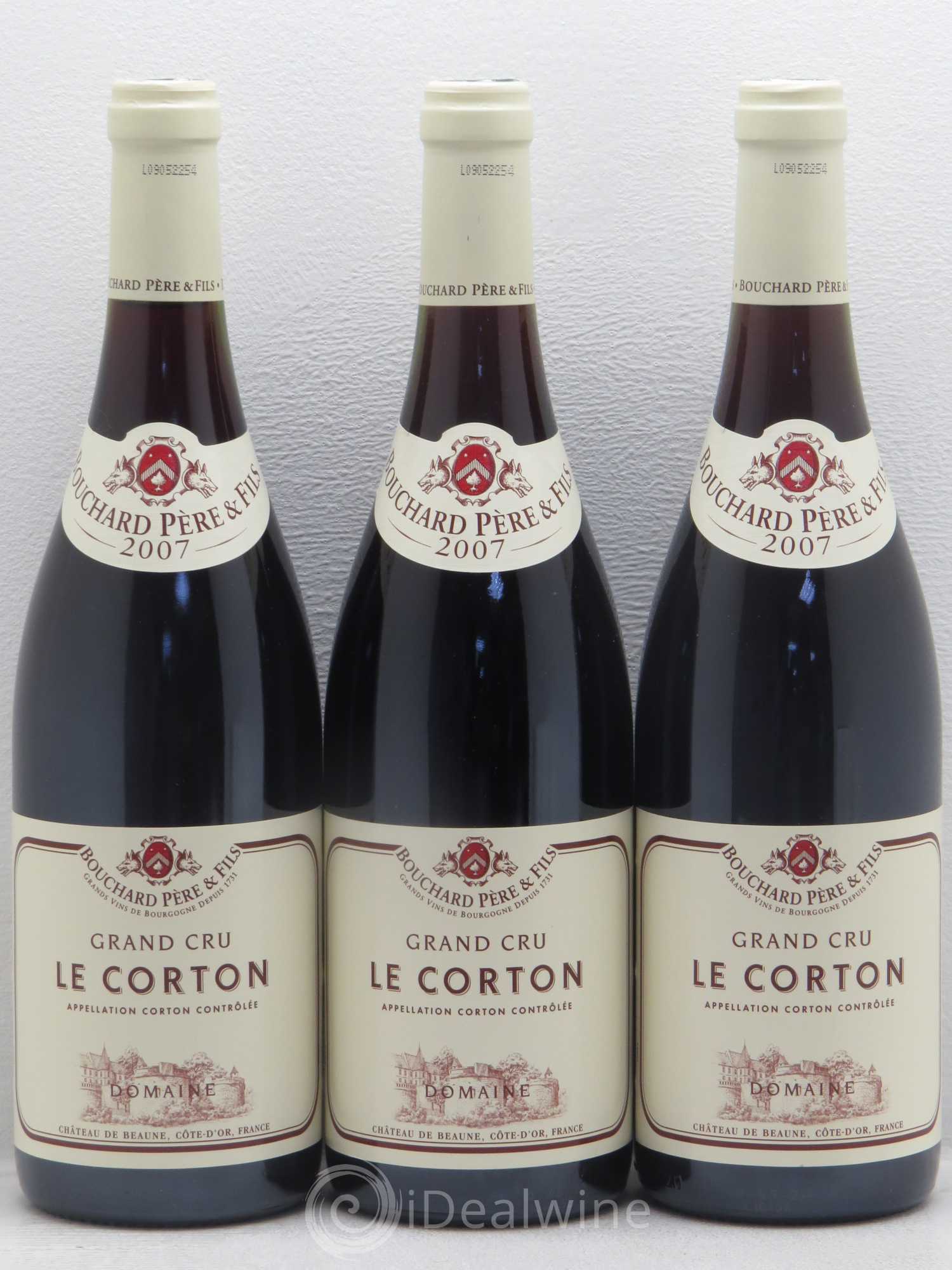 Corton Grand Cru Le Corton Bouchard Père & Fils 2007 - Lot de 3 bouteilles - 0
