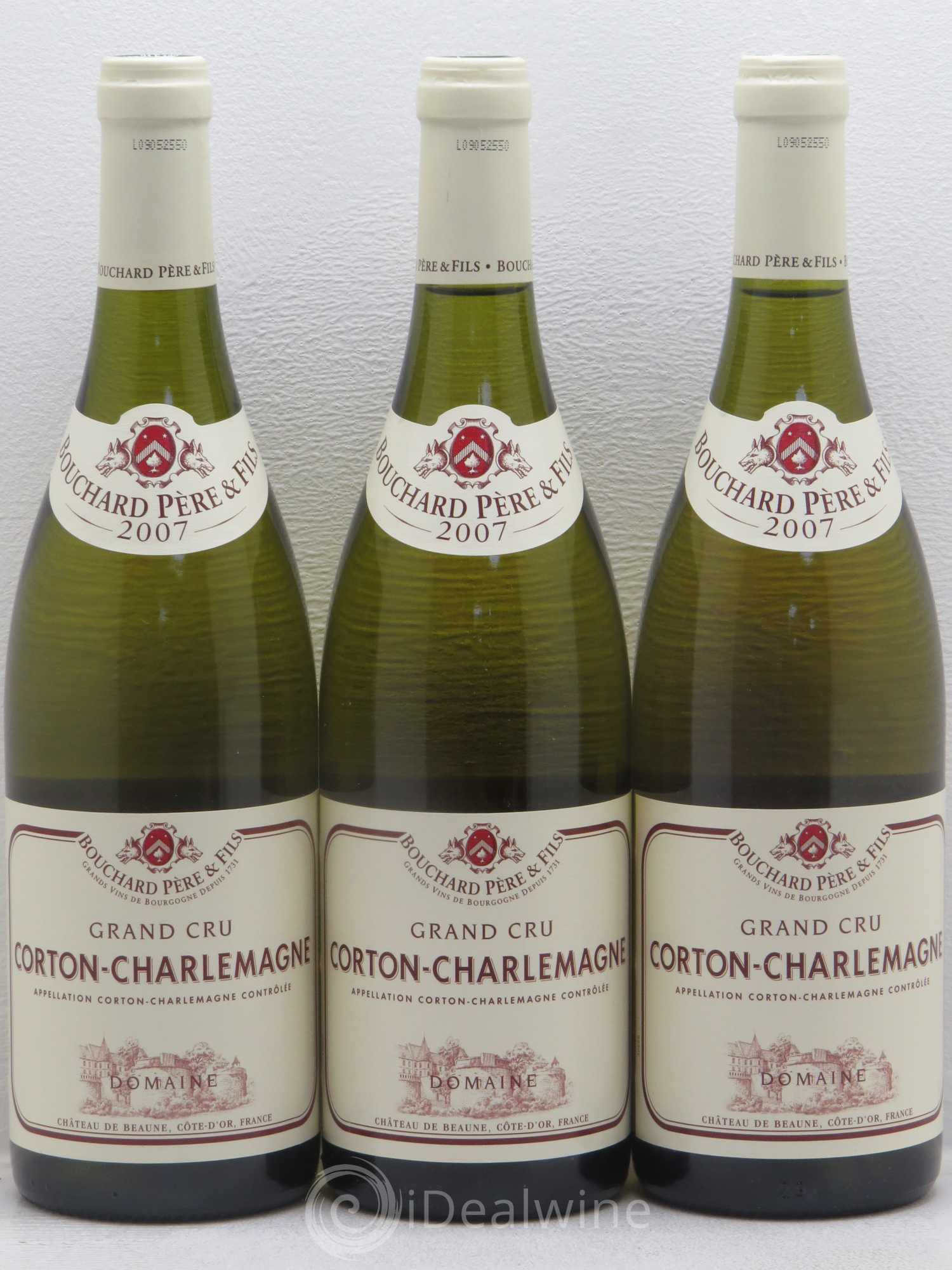 Corton-Charlemagne Grand Cru Bouchard Père & Fils 2007 - Lot de 3 bouteilles - 0