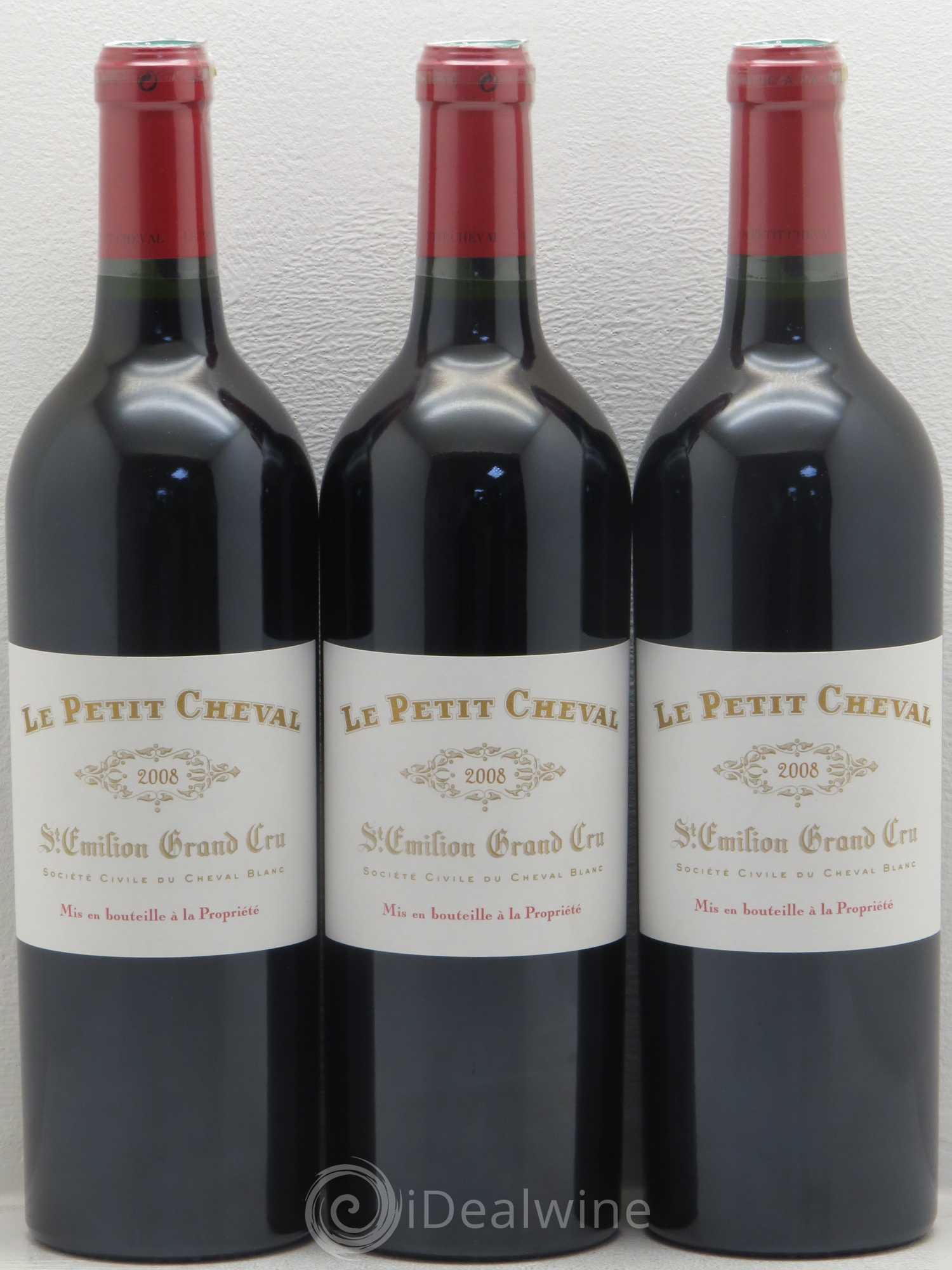 Le Petit Cheval Second Vin 2008 - Lot de 3 bouteilles - 0