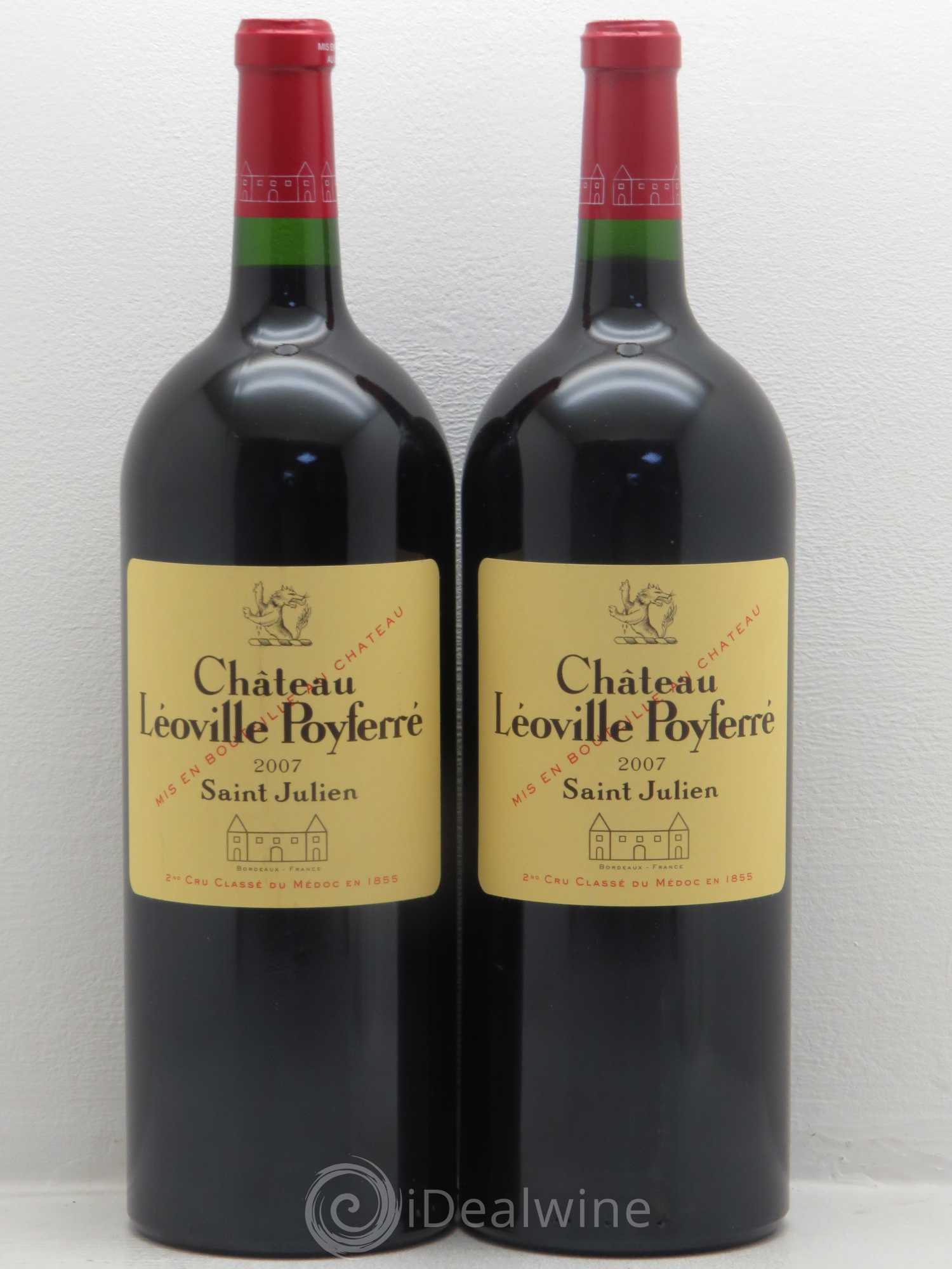 Château Léoville Poyferré 2ème Grand Cru Classé 2007 - Lot de 2 magnums - 0
