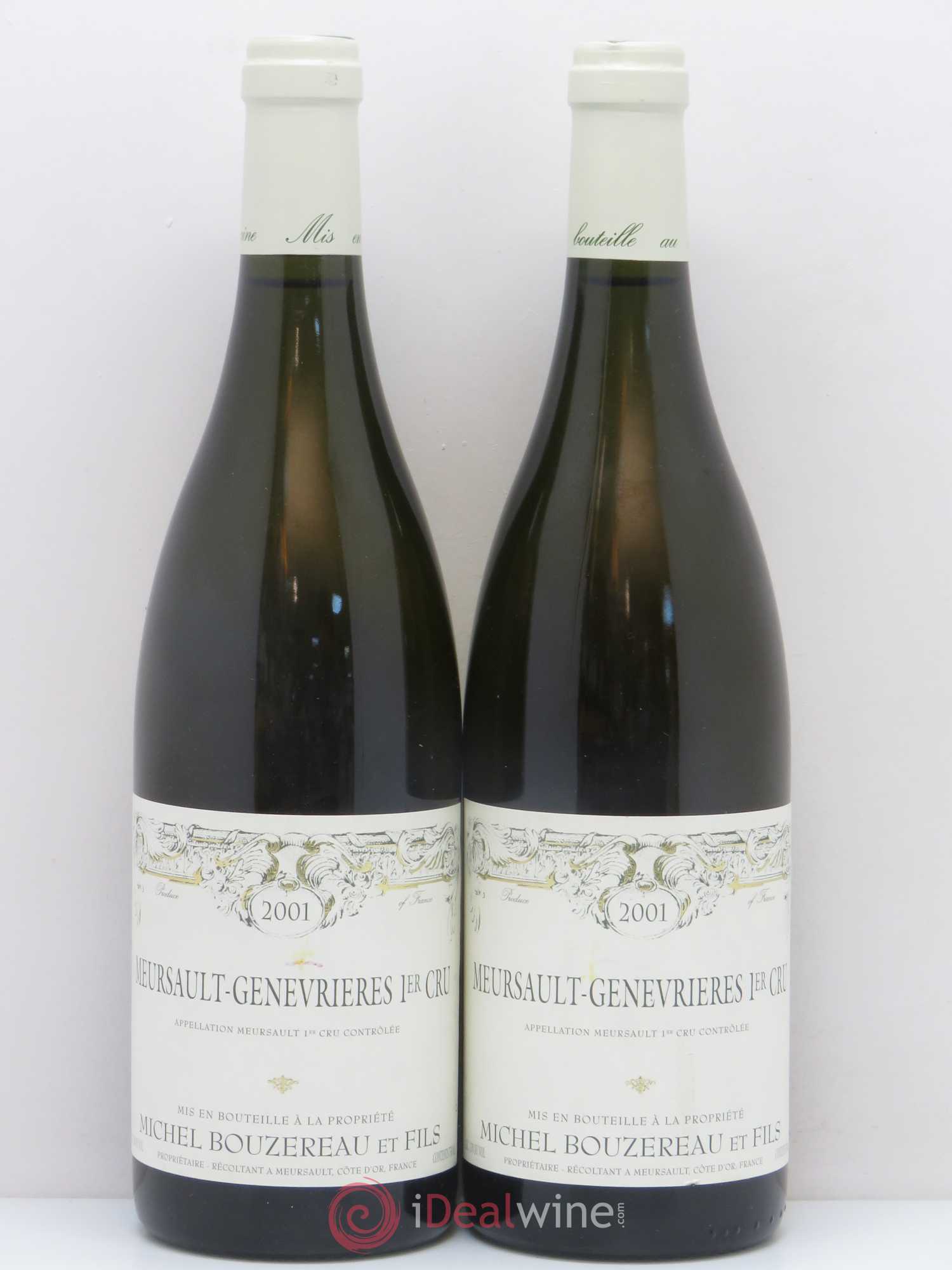Meursault 1er Cru Les Genevrières Michel Bouzereau et Fils (Domaine) 2001 - Lot de 2 bouteilles - 0