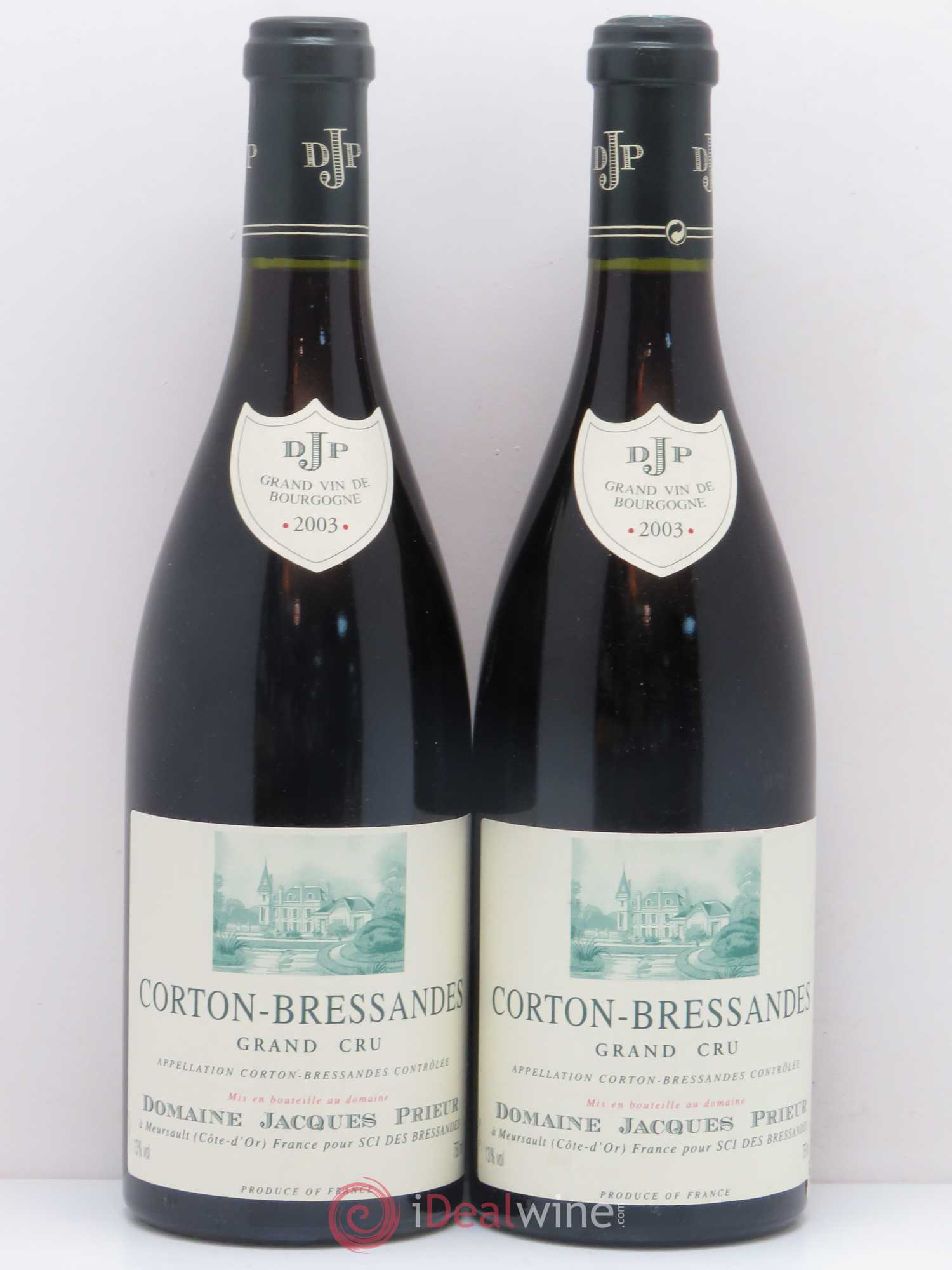 Corton-Bressandes Grand Cru Jacques Prieur (Domaine) 2003 - Lot de 2 bouteilles - 0
