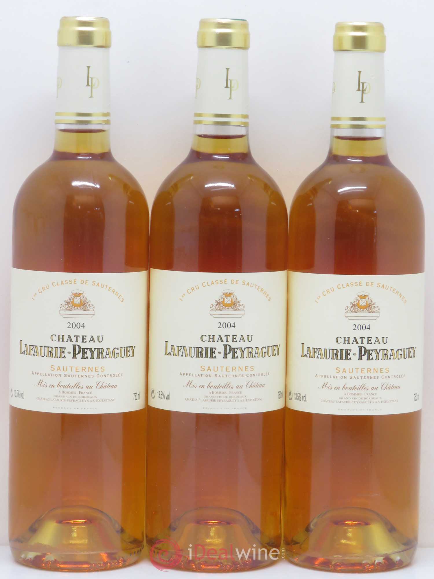 Château Lafaurie-Peyraguey 1er Grand Cru Classé 2004 - Lotto di 3 bottiglie - 0