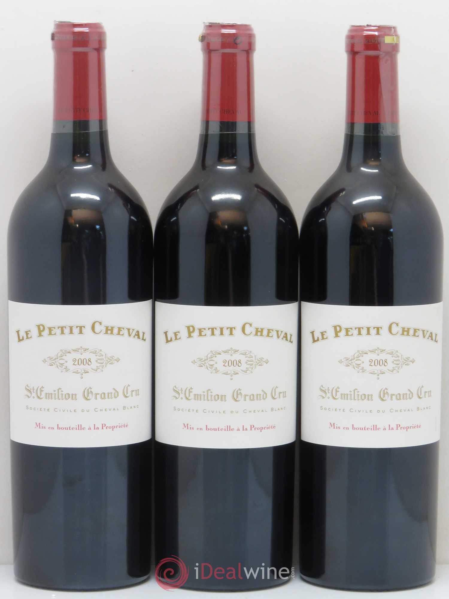 Le Petit Cheval Second Vin 2008 - Lot de 3 bouteilles - 0