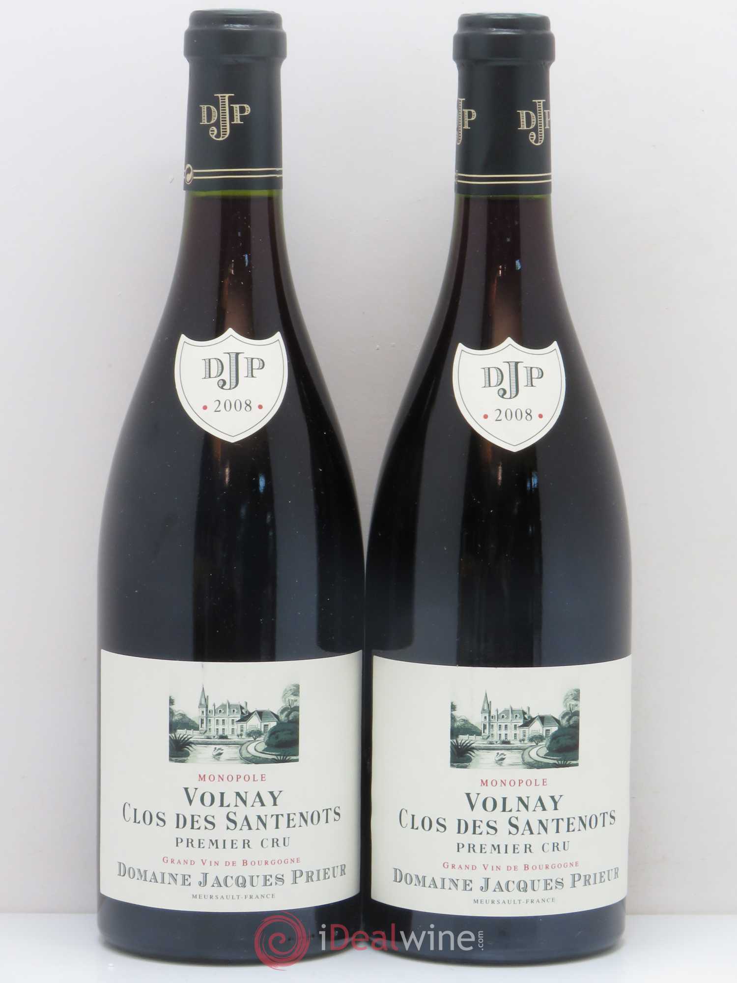Volnay 1er Cru Santenots Jacques Prieur (Domaine) 2008 - Lot de 2 bouteilles - 0