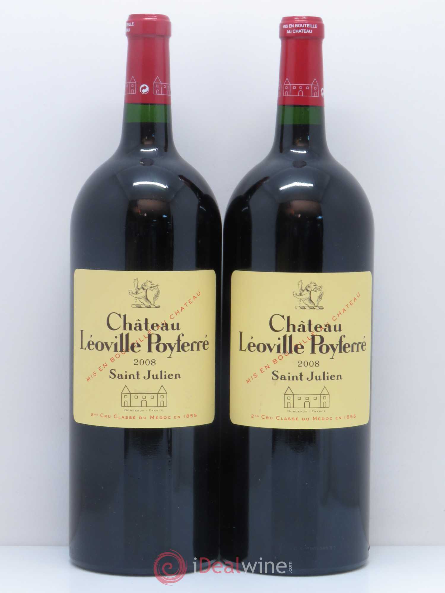 Château Léoville Poyferré 2ème Grand Cru Classé 2008 - Lot de 2 magnums - 0