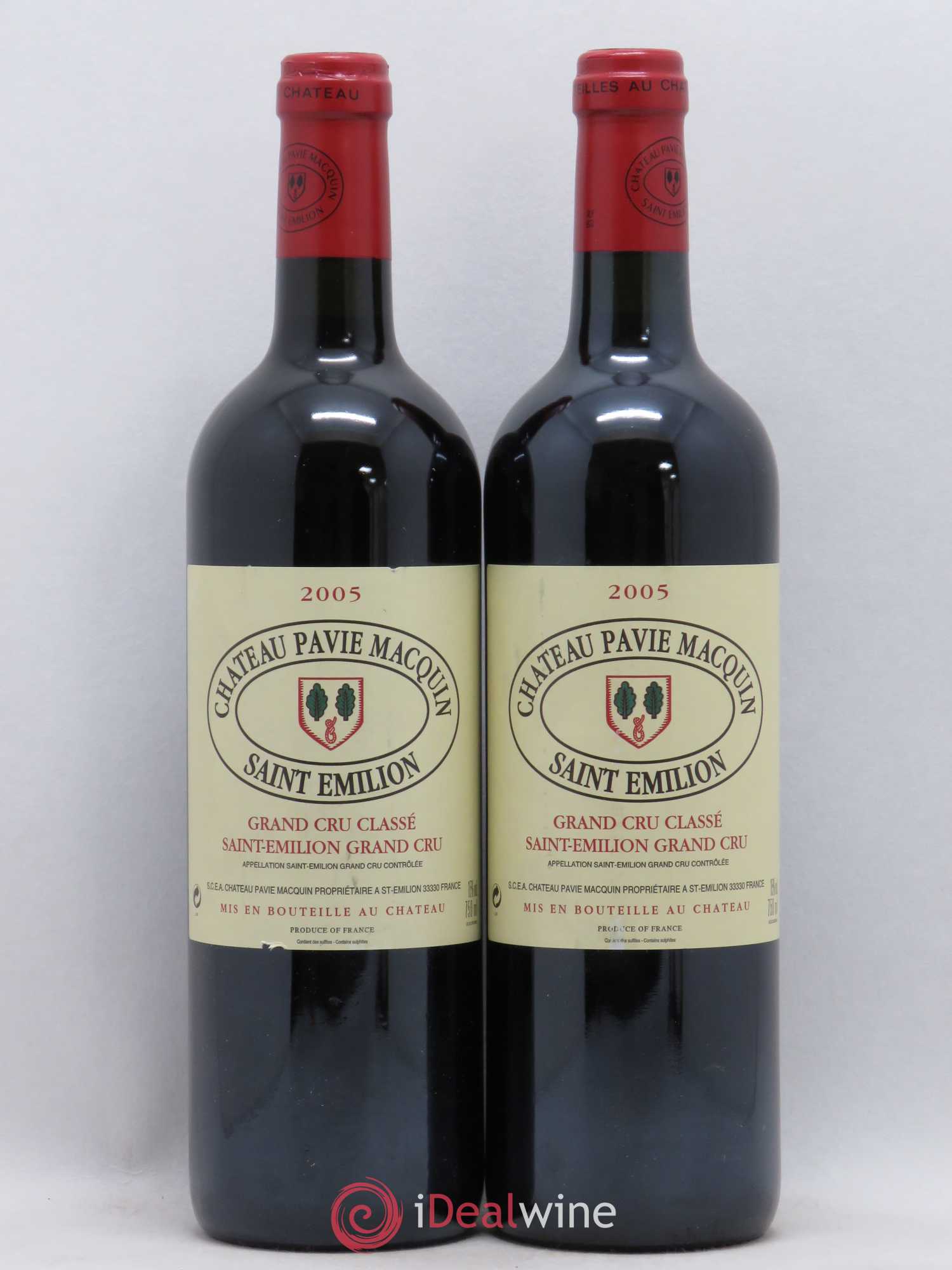 Château Pavie Macquin 1er Grand Cru Classé B 2005 - Lot de 2 bouteilles - 0