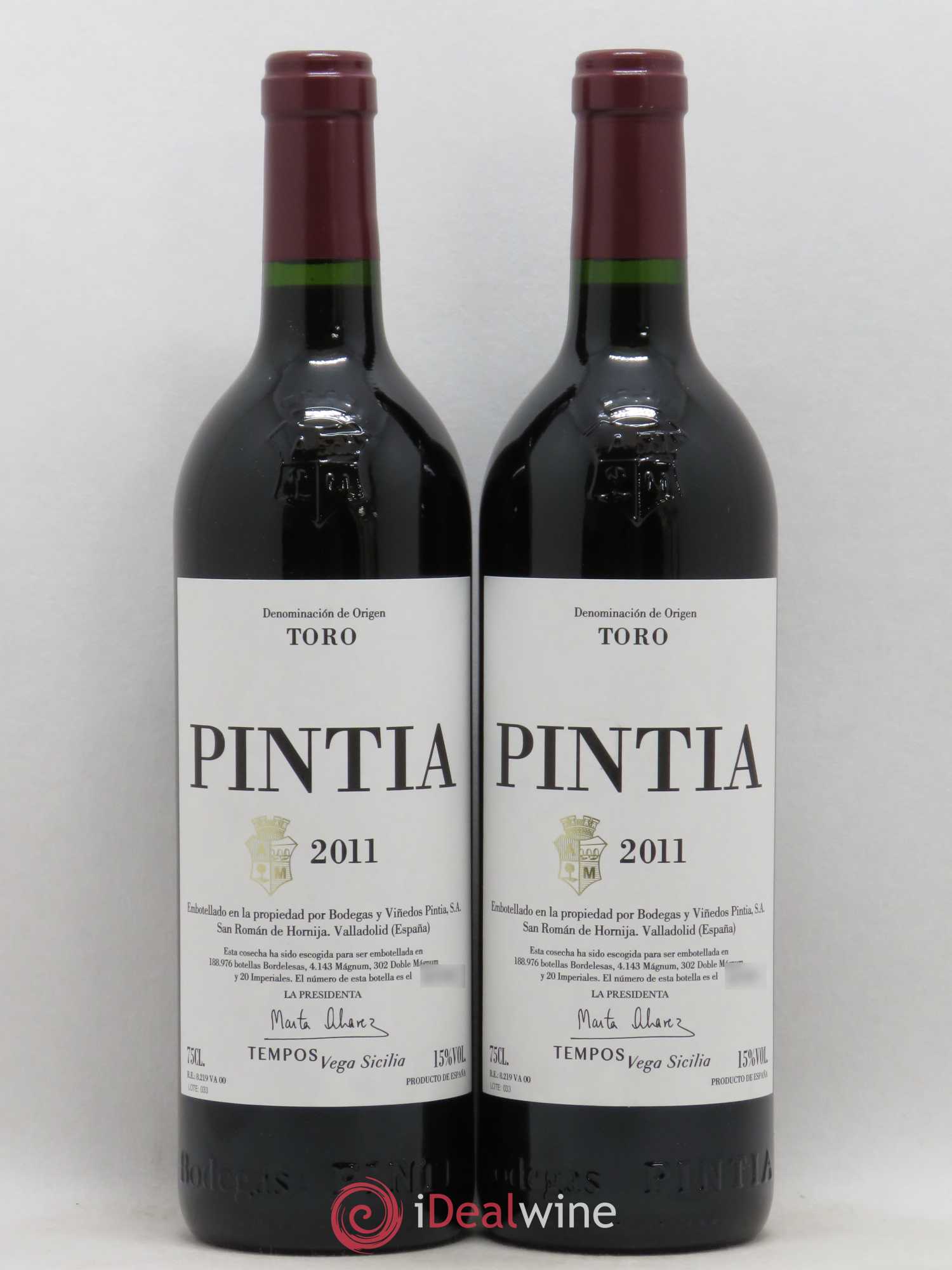 Toro DO Vega Sicilia Pintia Famille Alvarez 2011 - Lot of 2 bottles - 0