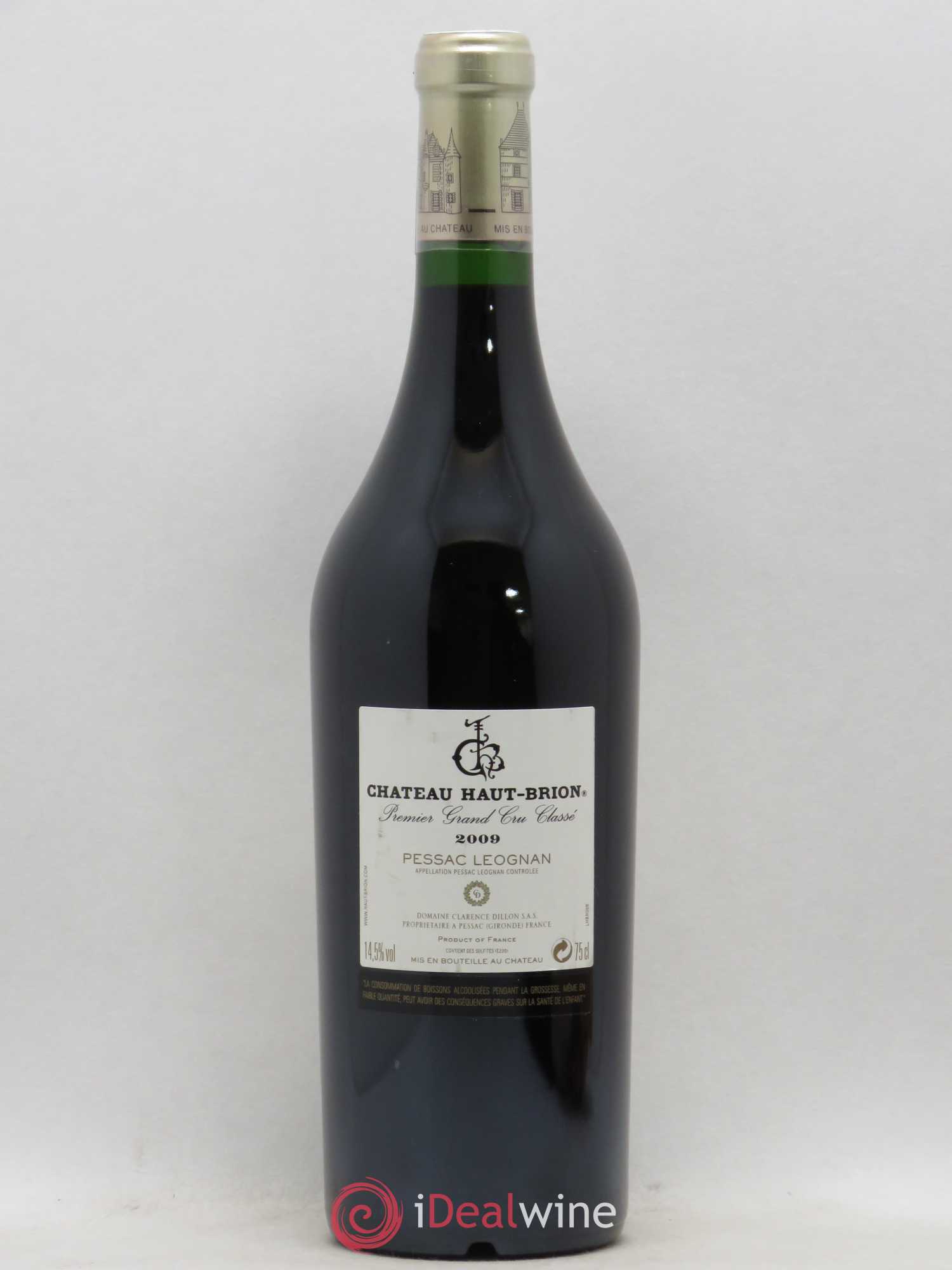 Château Haut Brion 1er Grand Cru Classé 2009 - Lot de 1 bouteille - 1