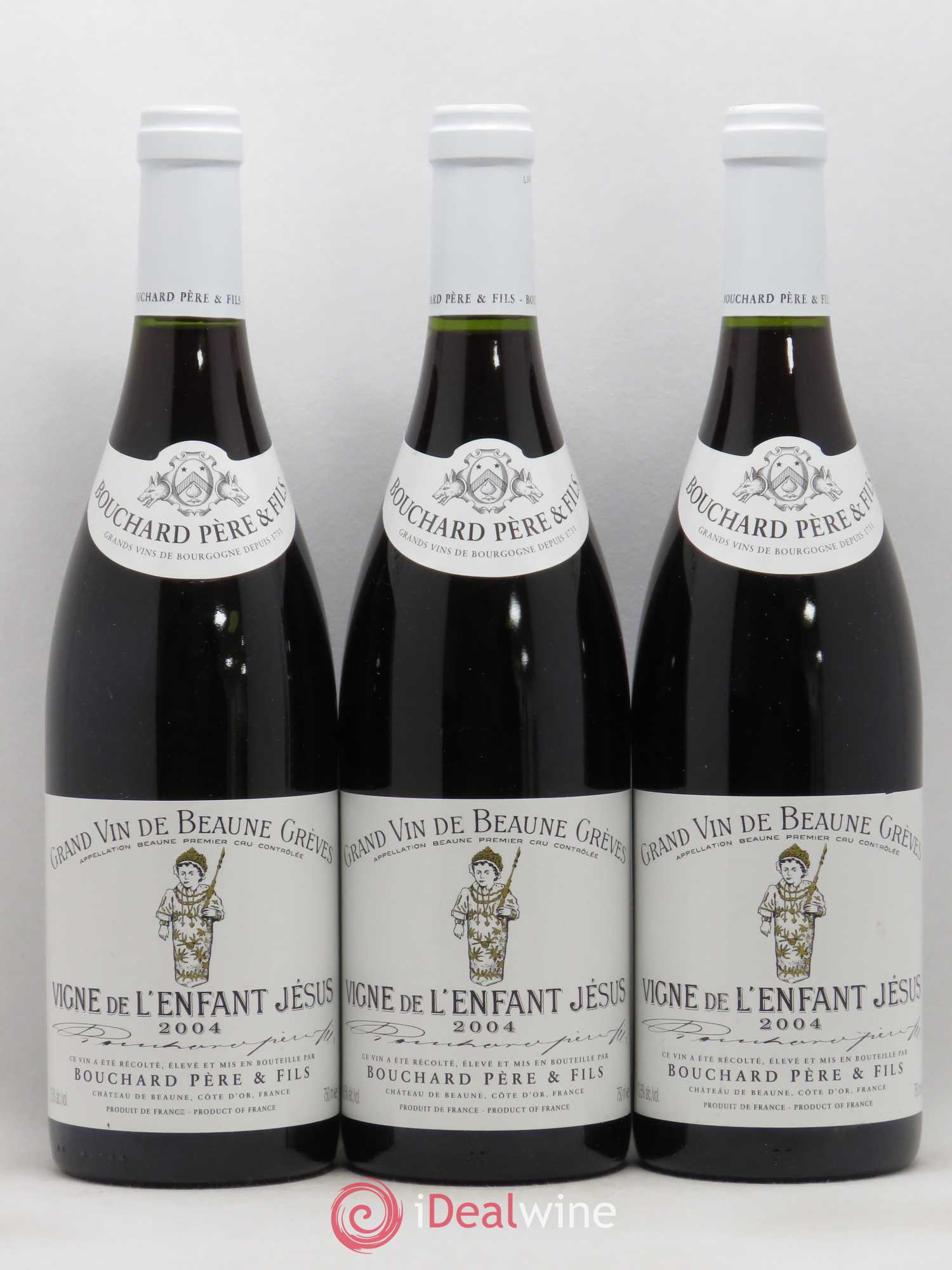 Beaune 1er Cru Grèves - Vigne de l'Enfant Jésus Bouchard Père & Fils 2004 - Lot de 3 bouteilles - 0