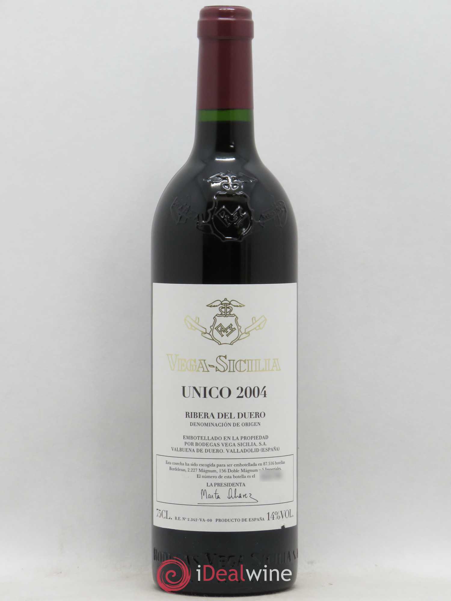 Ribera Del Duero DO Vega Sicilia Unico Famille Alvarez 2004 - Lot de 1 bouteille - 0