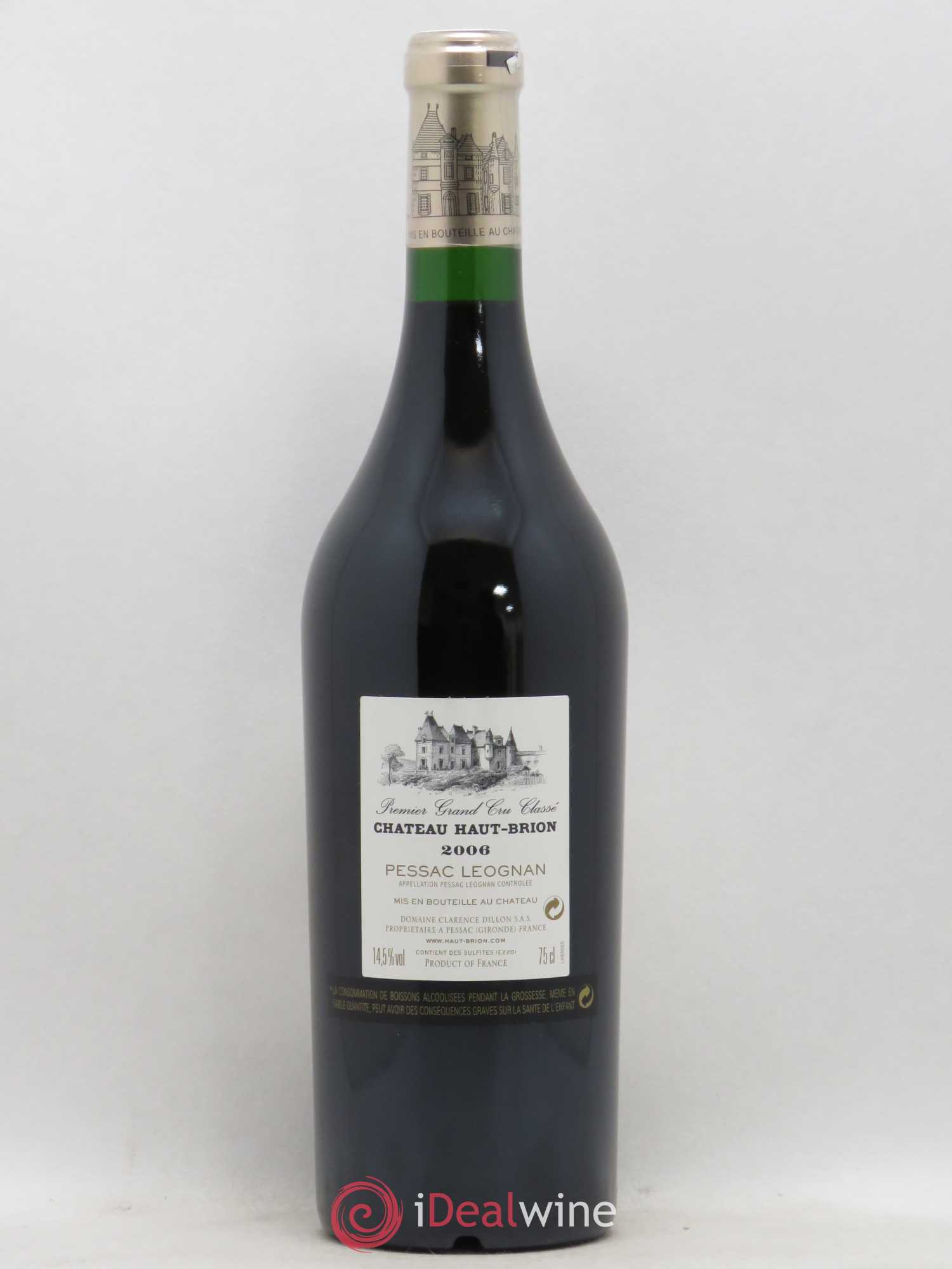 Château Haut Brion 1er Grand Cru Classé 2006 - Lot de 1 bouteille - 1
