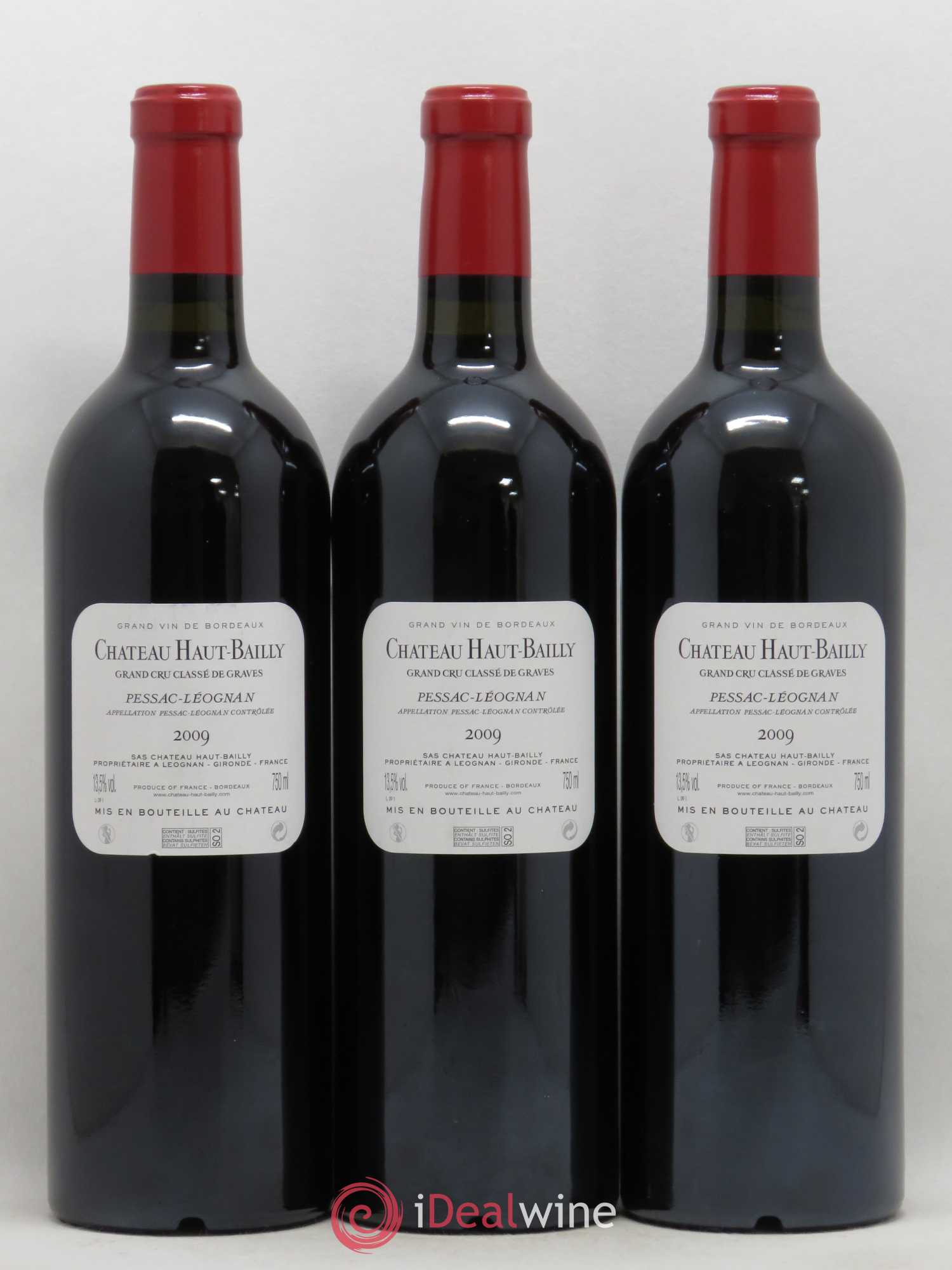 Château Haut-Bailly Cru Classé de Graves 2009 - Lot de 3 bouteilles - 1