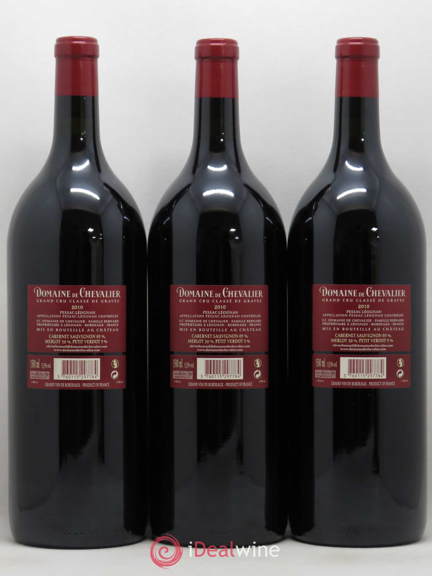 Domaine de Chevalier Cru Classé de Graves 2010 - Lot de 3 magnums - 1