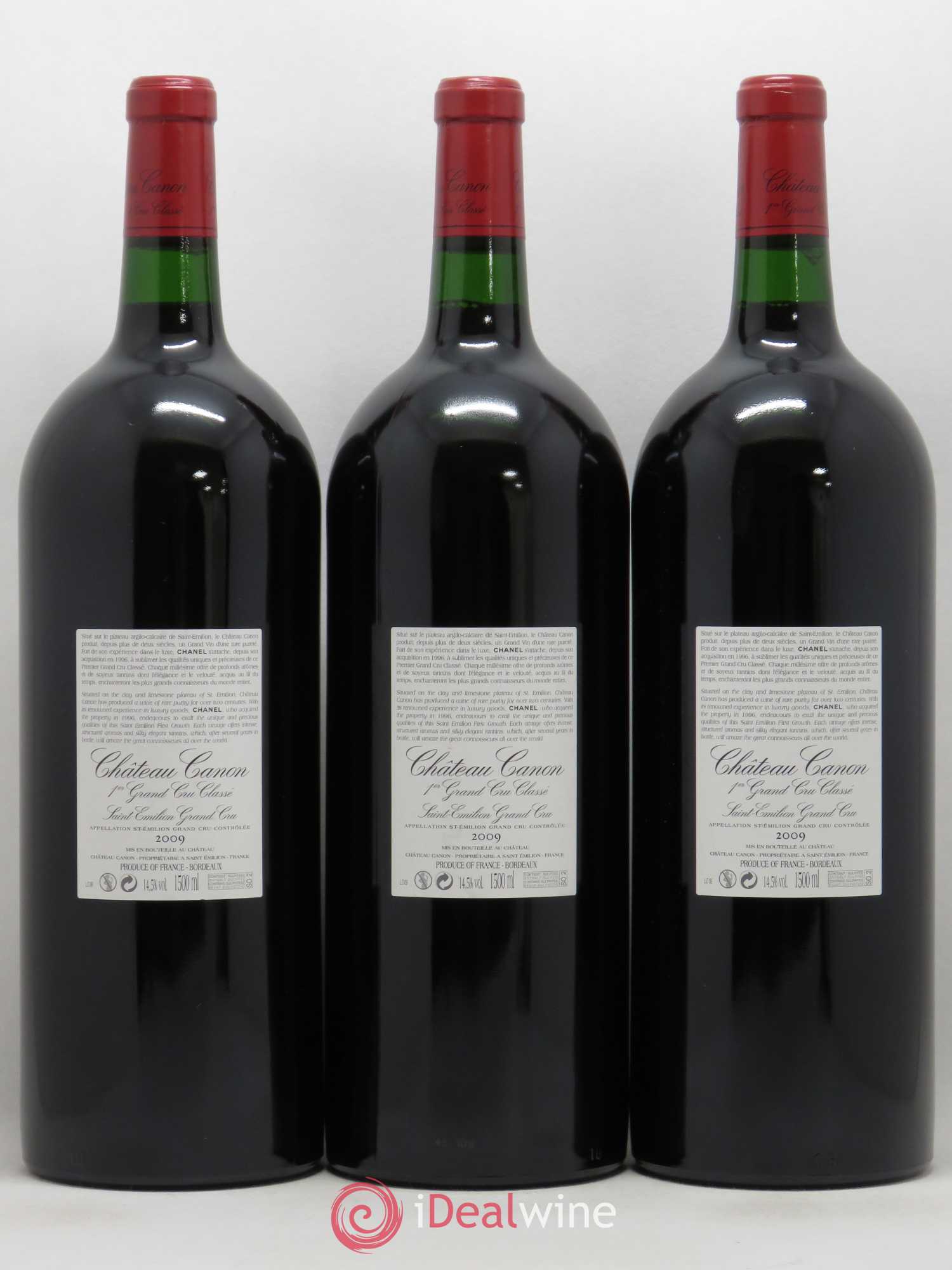 Château Canon 1er Grand Cru Classé B 2009 - Lot de 3 magnums - 1