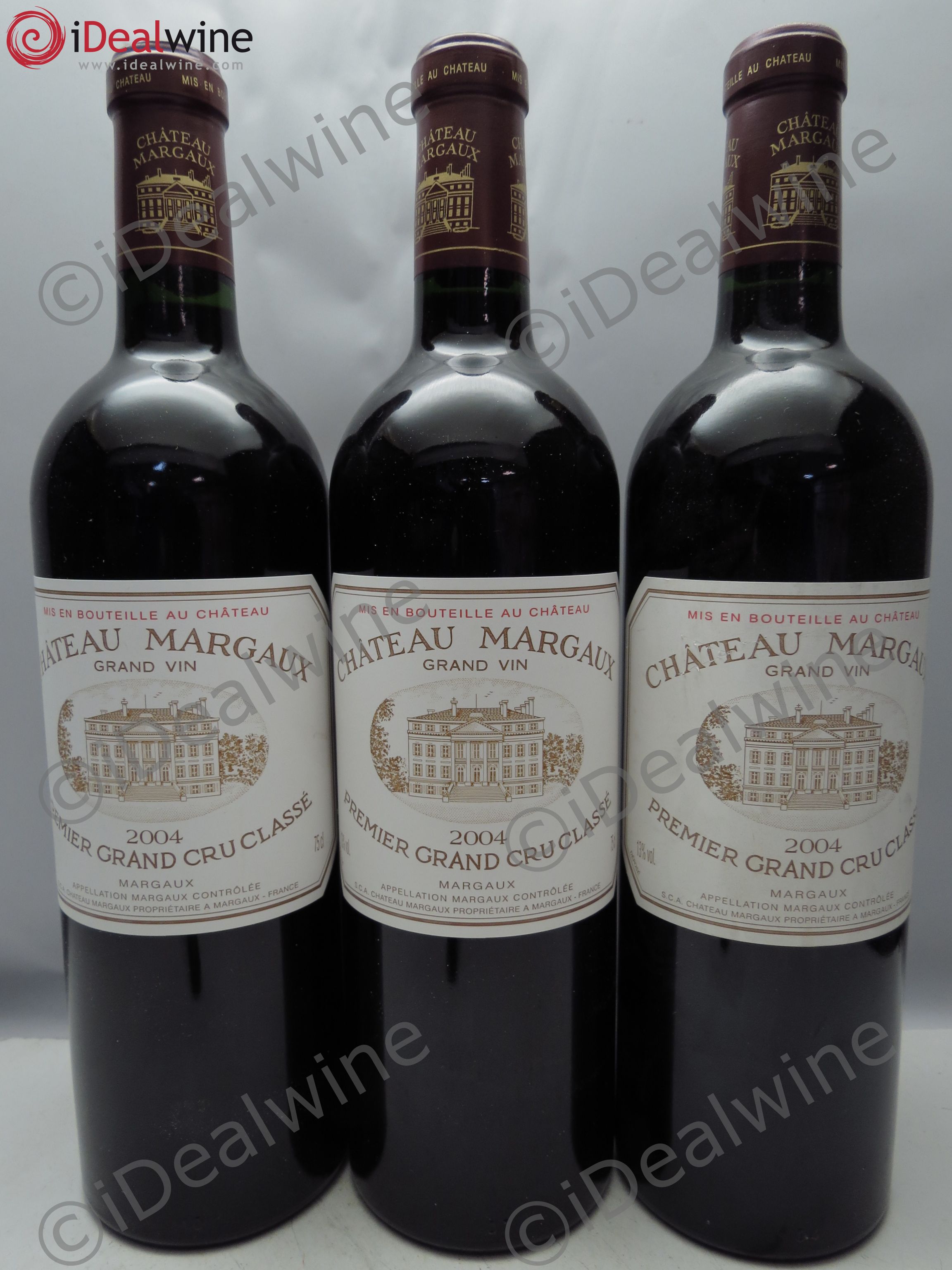 Château Margaux 1er Grand Cru Classé 2004 - Lot de 3 bouteilles - 0