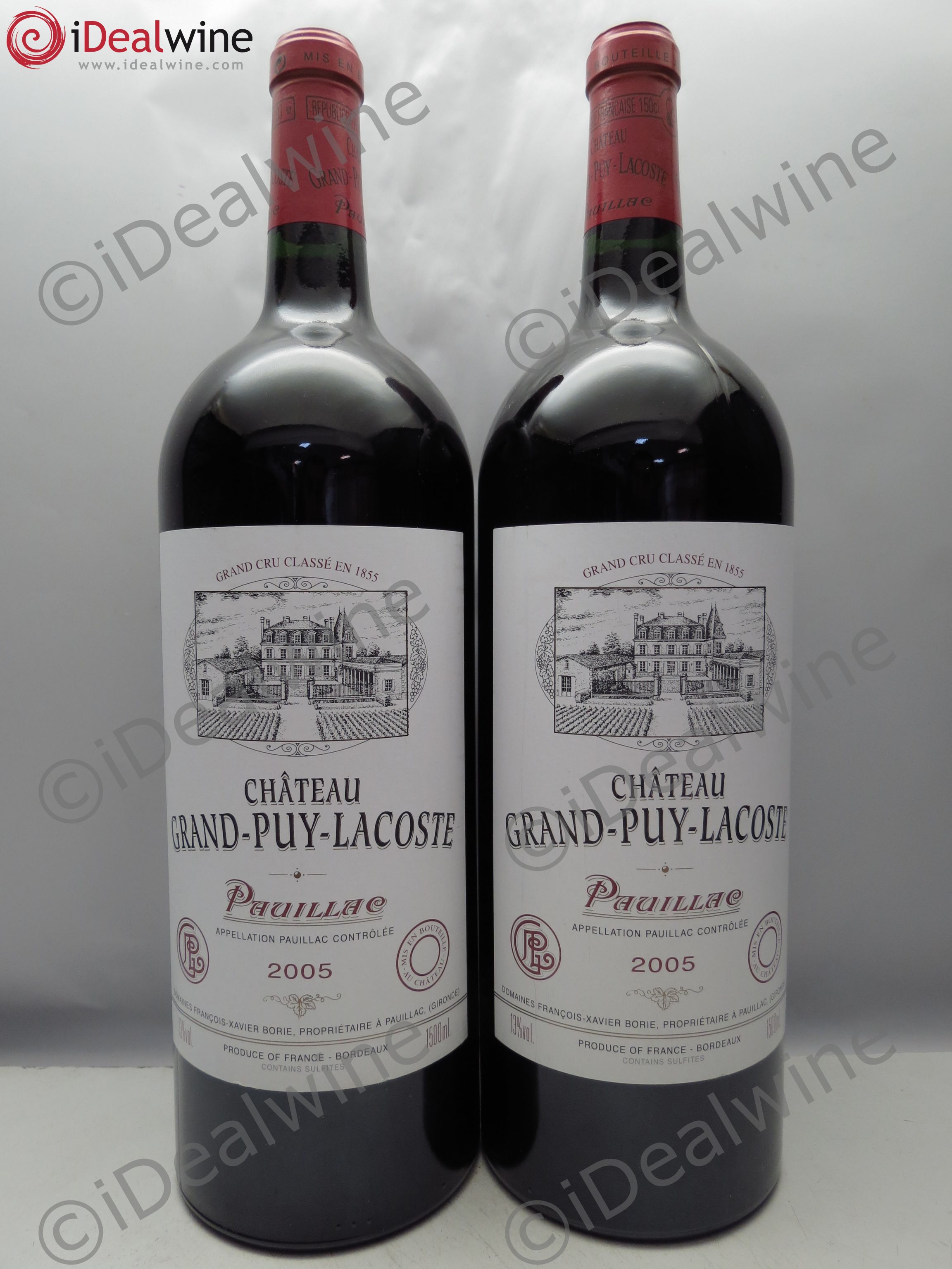 Château Grand Puy Lacoste 5ème Grand Cru Classé 2005 - Lot de 2 magnums - 0