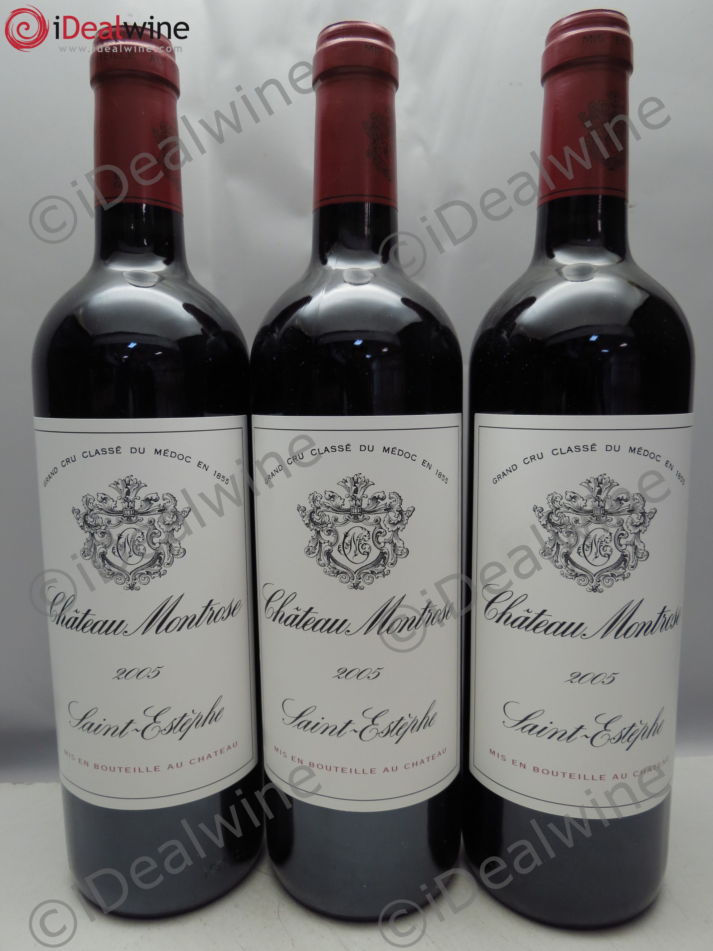 Château Montrose 2ème Grand Cru Classé 2005 - Lot de 3 bouteilles - 0