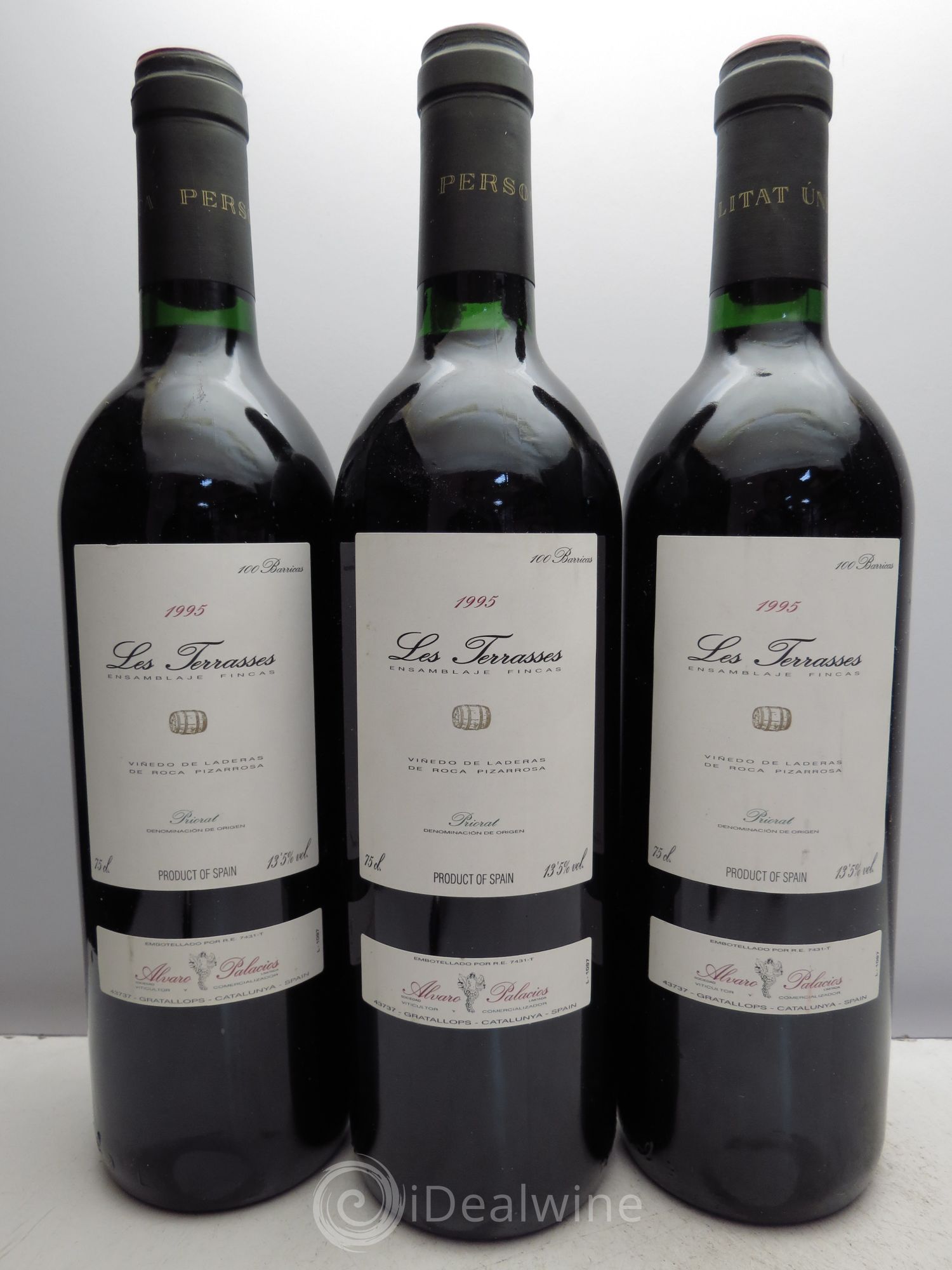 Priorat DOCA Les Terrasses Alvaro Palacios 1995 - Posten von 3 Flaschen - 0