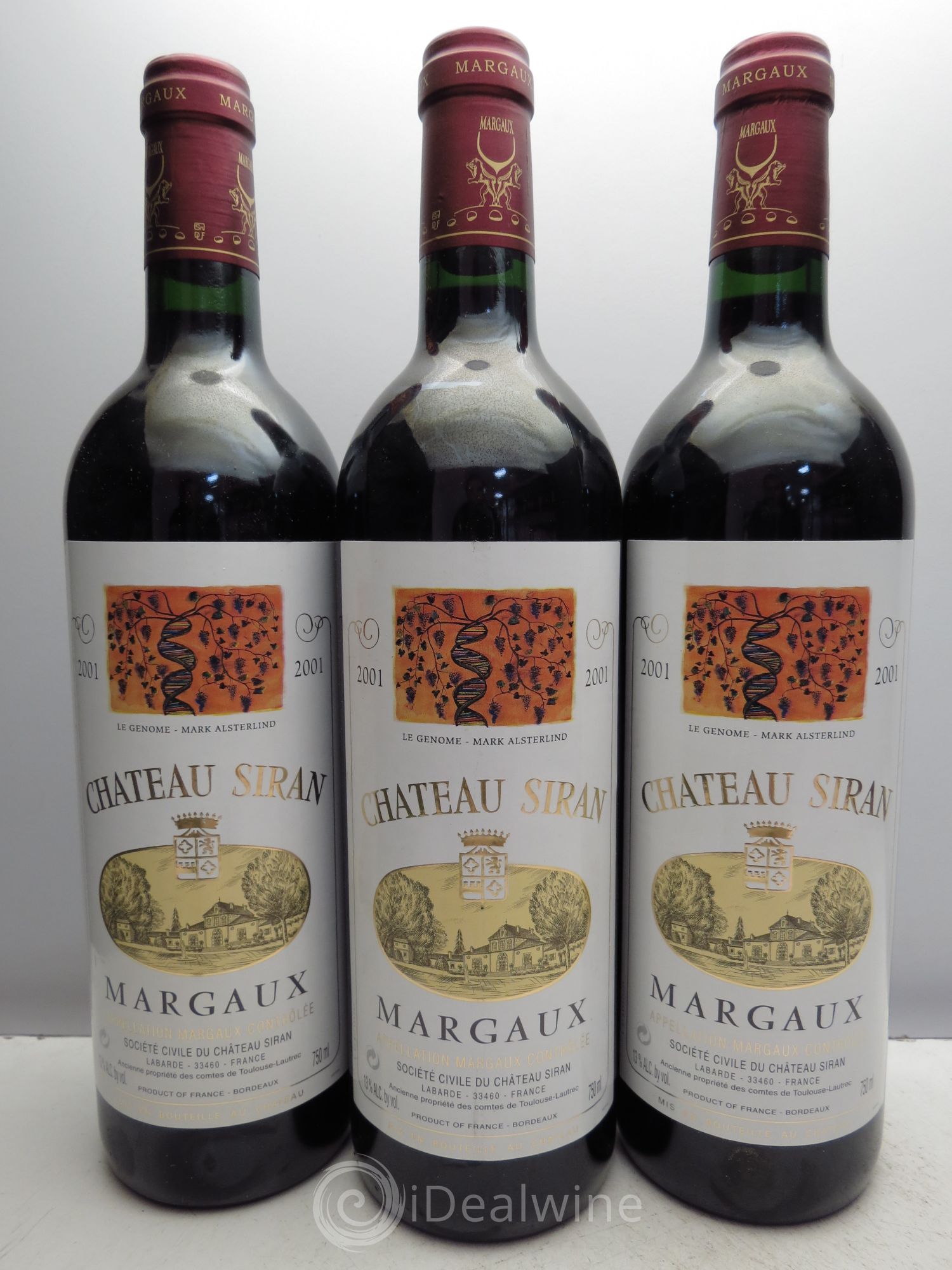 Château Siran 2001 - Lot de 3 bouteilles - 0