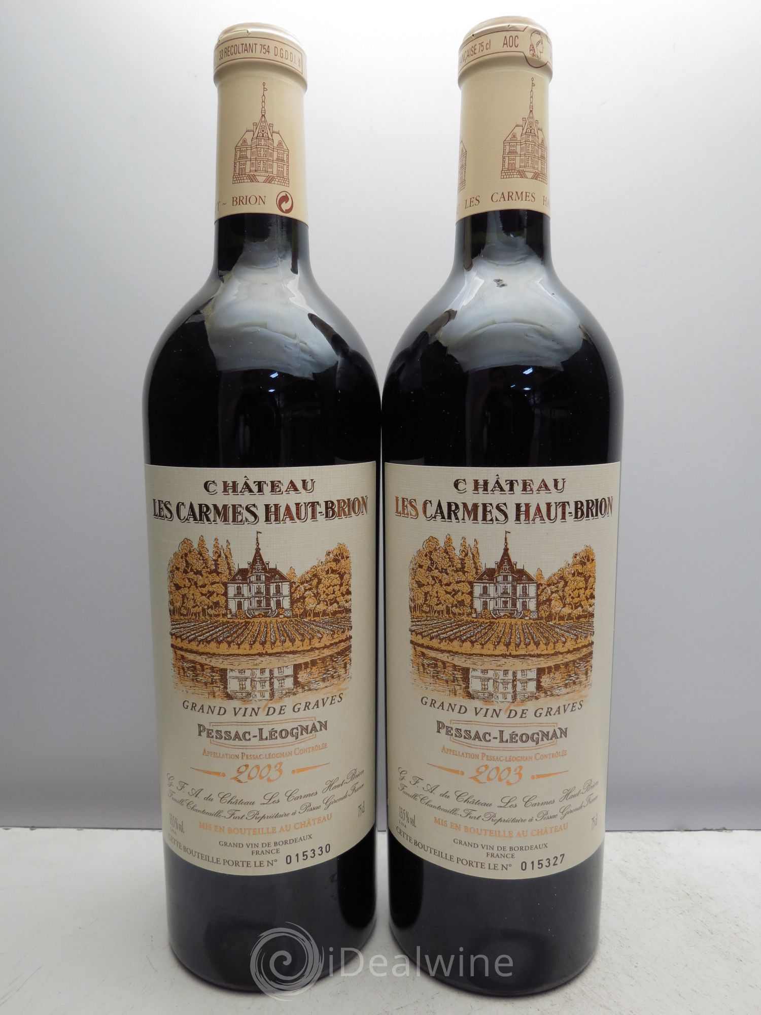 Château Les Carmes Haut-Brion 2003 - Lot de 2 bouteilles - 0