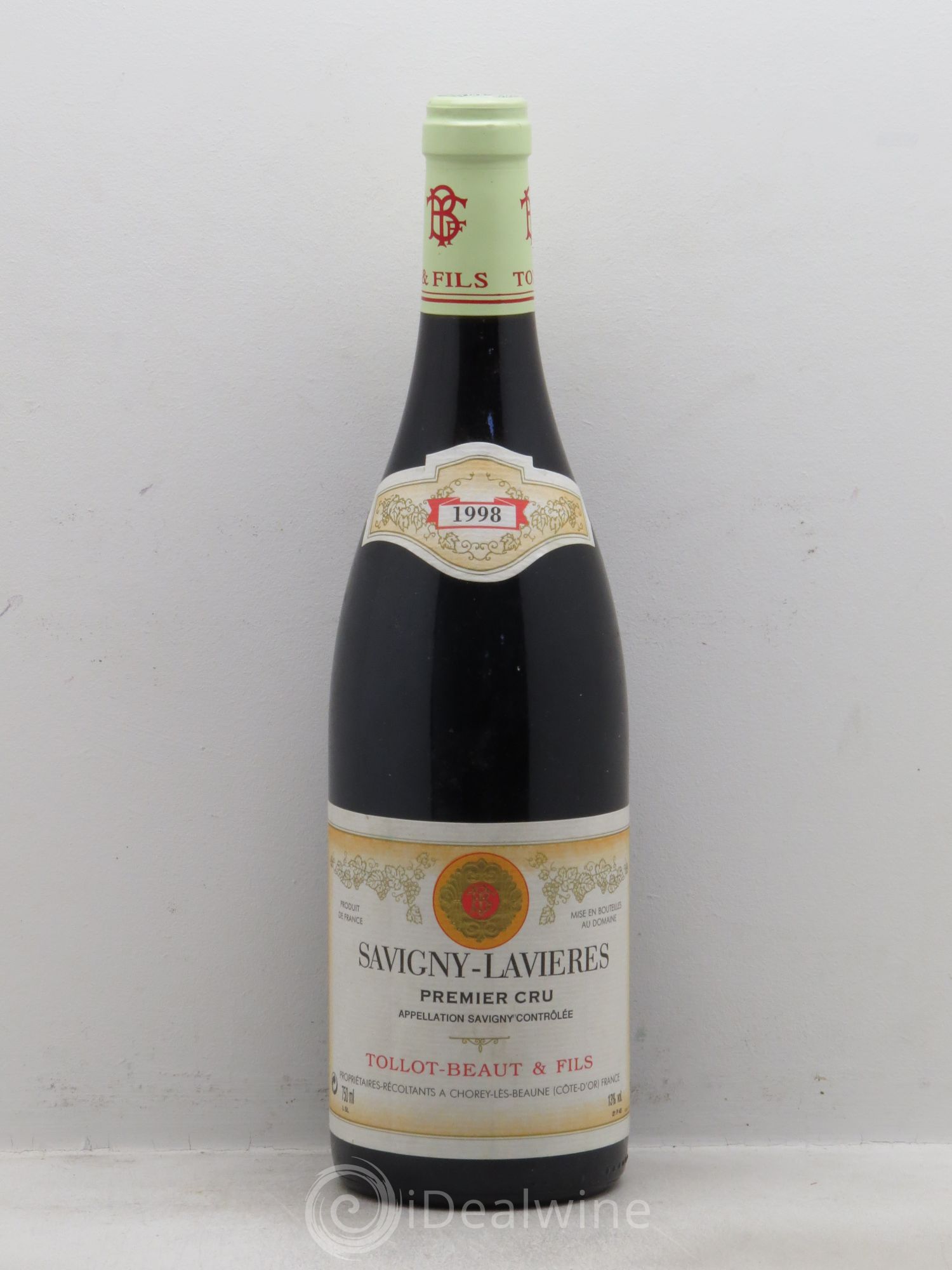 Bourgogne Savigny Lavières 1er Cru Tollot Beaut et fils 1998 - Posten von 1 Flasche - 0