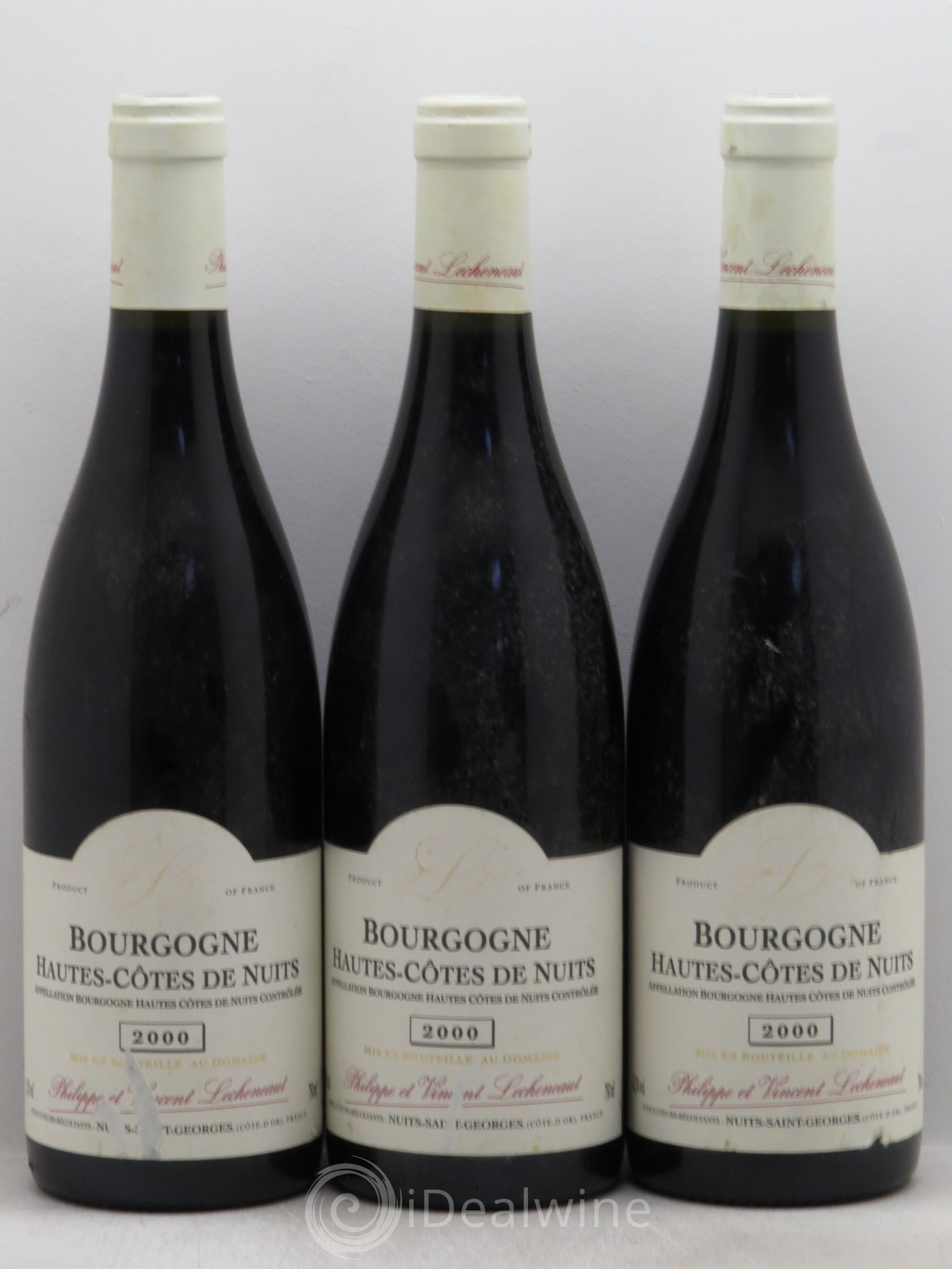 Hautes-Côtes de Nuits Domaine Lechenaut 2000 - Posten von 3 Flaschen - 0