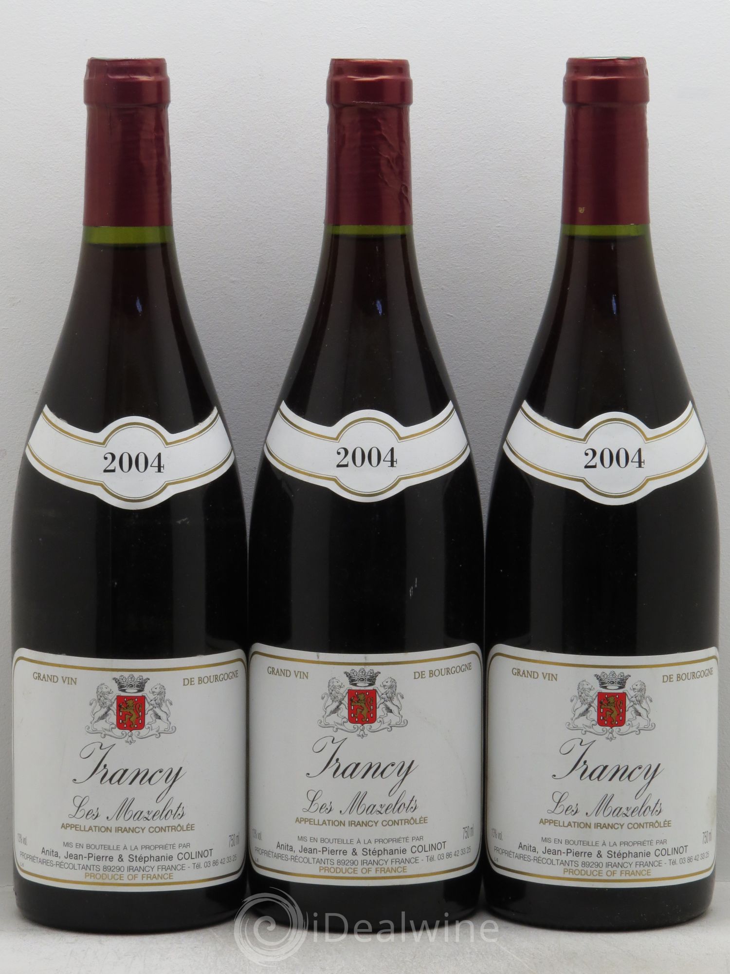 Bourgogne Irancy Les Mazelots Collinot 2004 - Posten von 3 Flaschen - 0